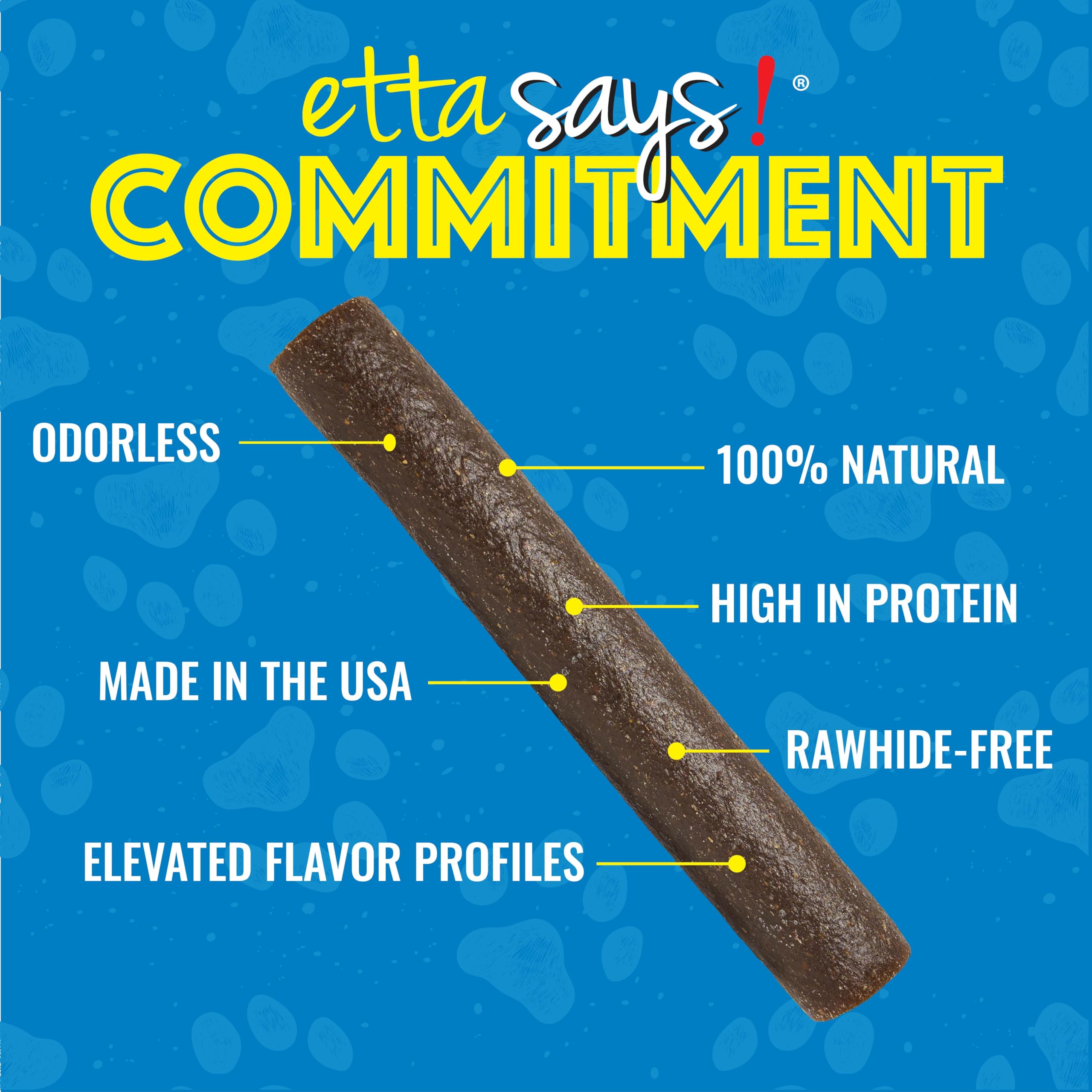 etta says! Deluxe Chews for Dogs - Lamb Dog Treats - Made and Sourced in The USA, Grain-Free, Easy to Digest, Wont Stain Carpet