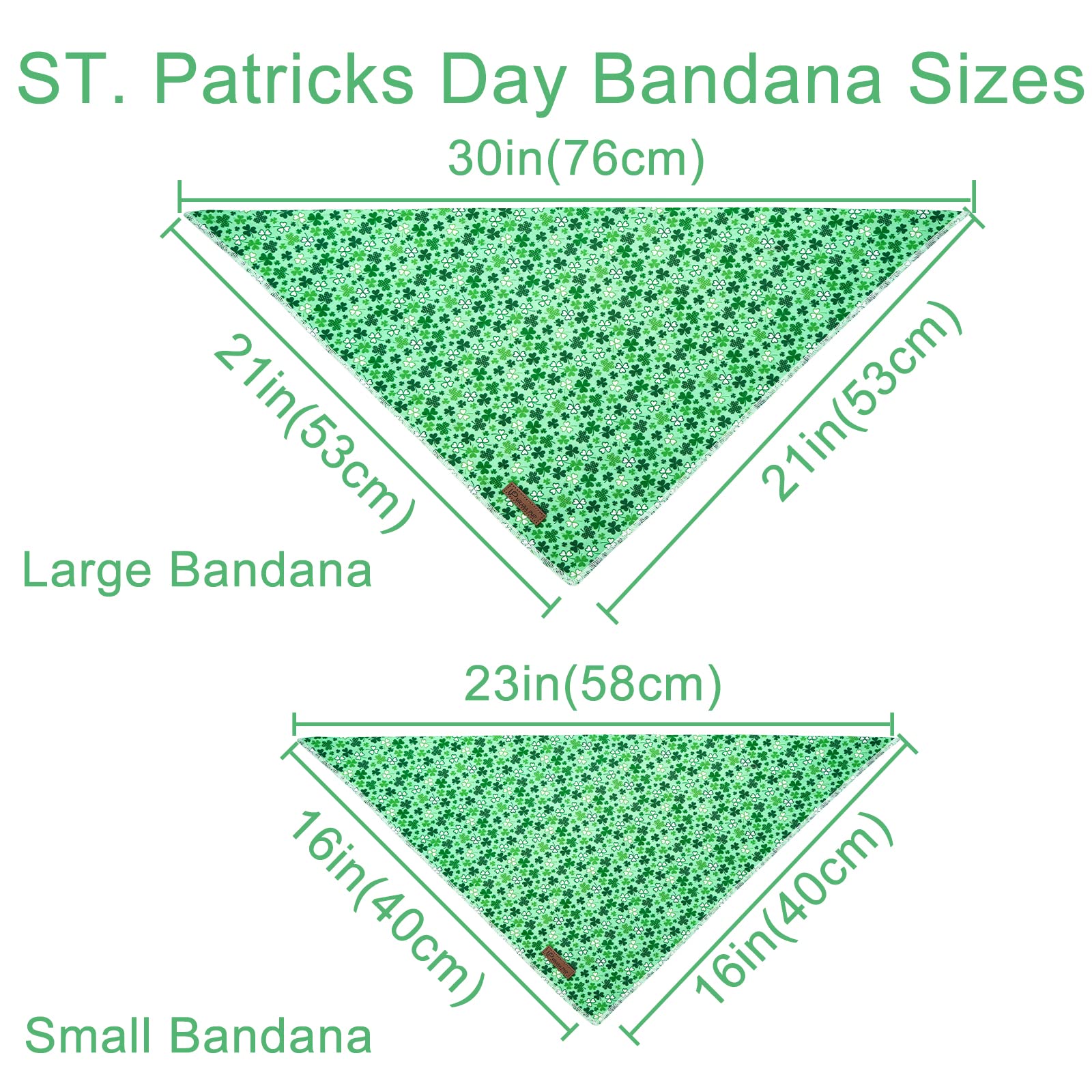 Up Urara Pup St. Patrick'S Day Dog Bandana, Shamrock Triangle Bid Scarf For Small Medium Dog, Cotton Pet Kerchief For Girl Boy Dogs Or Cats, Cute Spring Dog Bandana, Puppy Green Dog Bandana