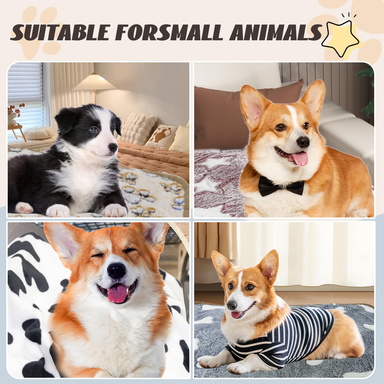 6 Pcs Washable Guinea Pig Blankets Absorbent Small Animal Fleece Bedding Cage Liners Reusable Pet Pee Pad Sleep Mat Pad Cover fo