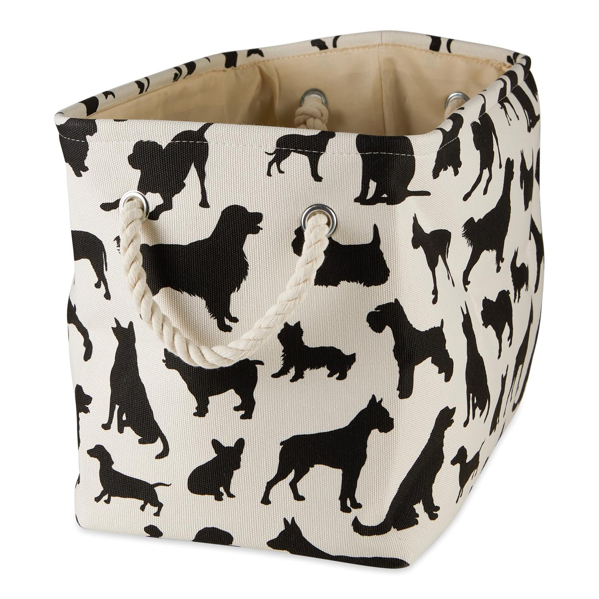 BONE DRY Pet Storage Collection Collapsible Bin with Soft Rope Handles, Medium Rectangle, 16x10x12, Dog Show Print