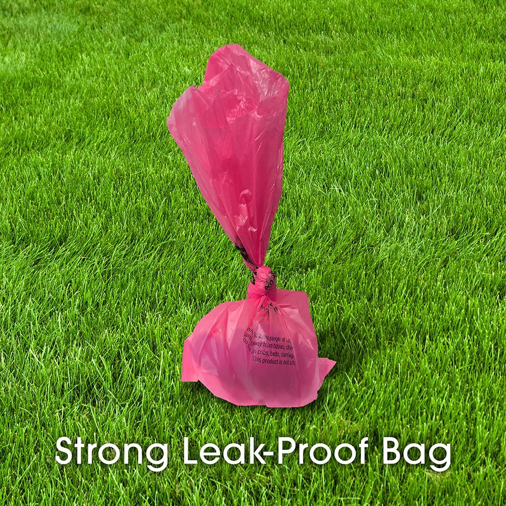 Bags on Board Dog Poop Bags | Strong, Leak Proof Dog Waste Bags | 9 x14 Inches, 140 Assorted Color Bags, Rainbow, (Model: 320394