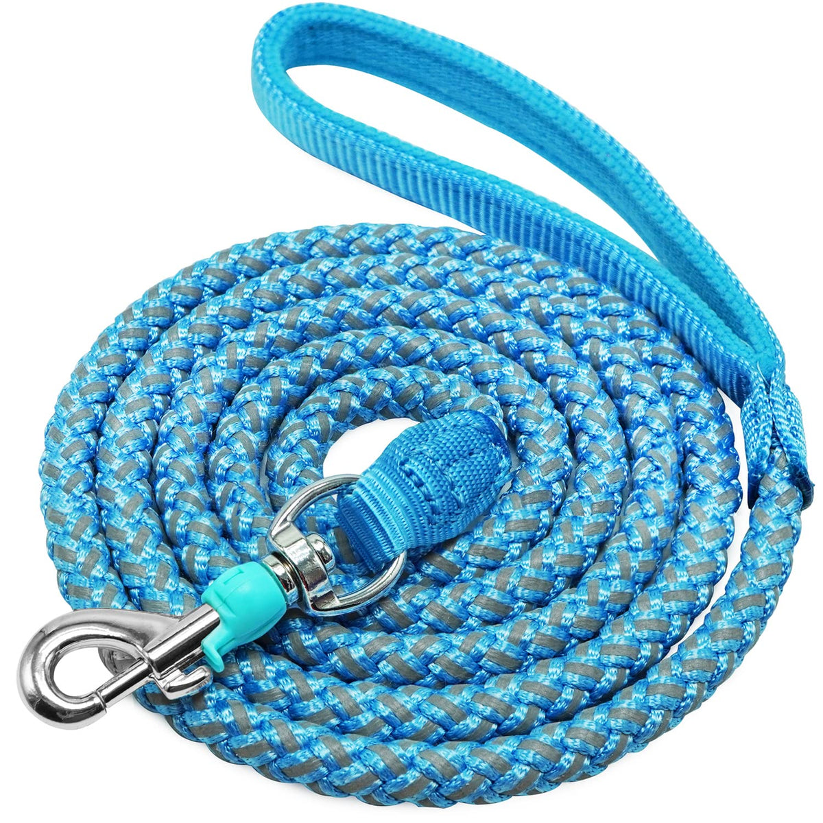 Mycicy 2/3/4/6/10 Ft Reflective Dog Leash- Braided Rope Strong Heavy Duty Dog Training Leash For Large Medium Small Dogs Walking