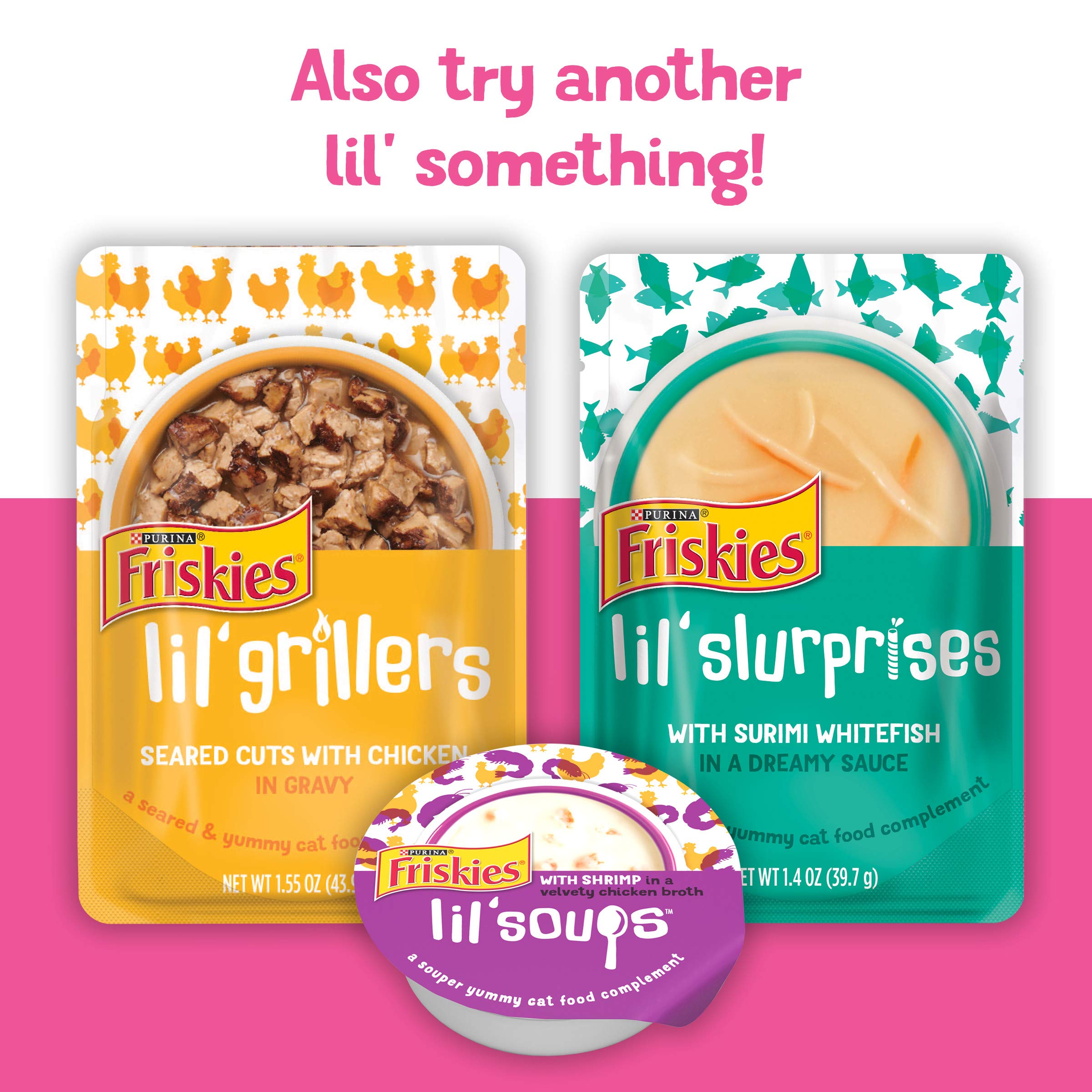 Purina Friskies Lil Gravies Savory Salmon Flavor Cat Food Complement Lickable Cat Treats - (Pack of 16) 1.55 oz. Pouches