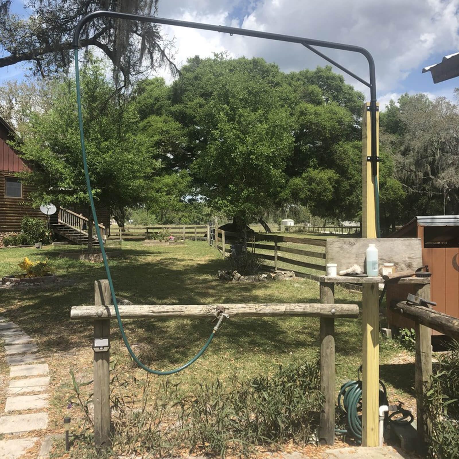 Hose Boom, Horse Wash Stall Hose Boom, Hose Boom Arm Wall Mount Preventing Tangling And Trampling While Washing Your Horse, 180