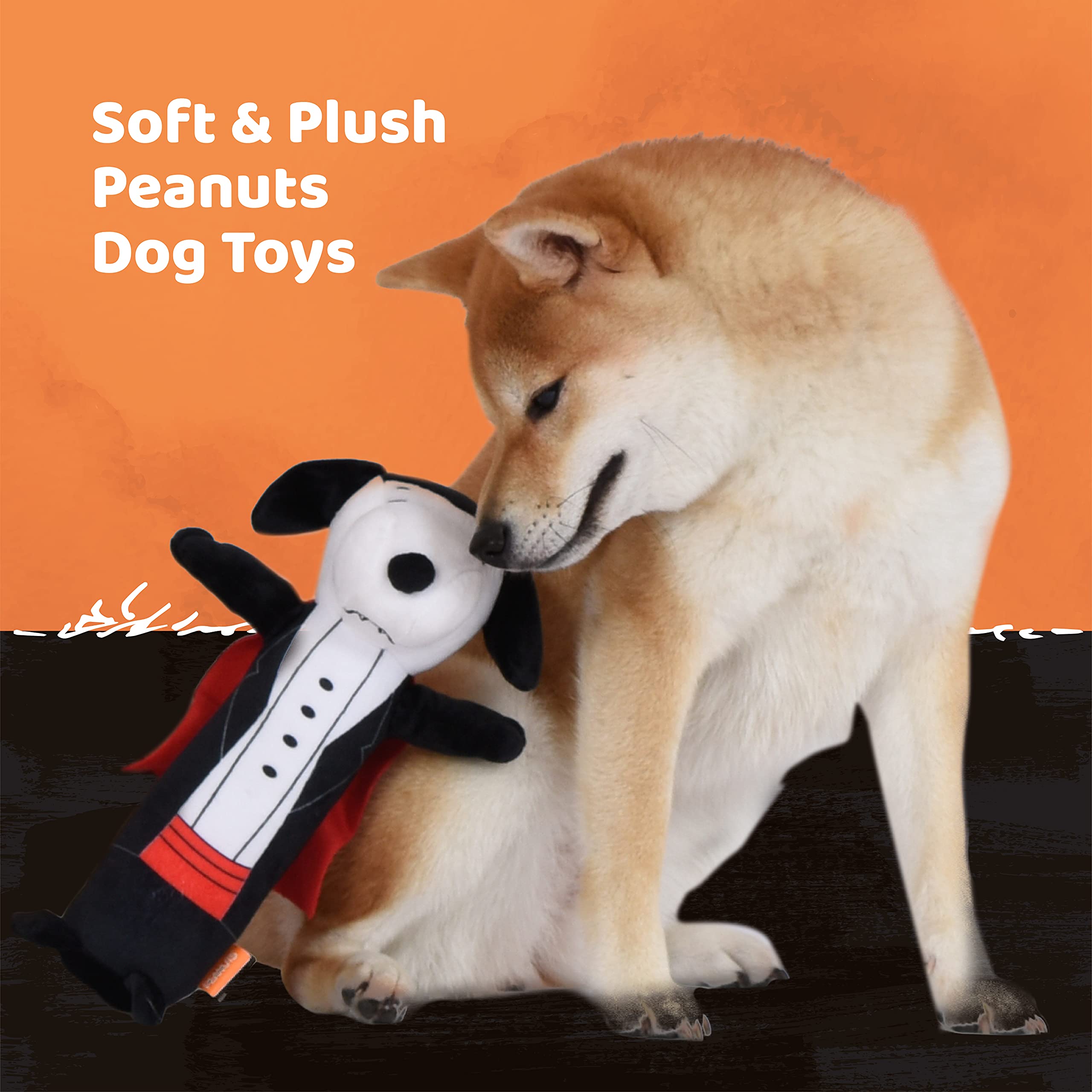 Peanuts For Pets 24' Charlie Brown Halloween Snoopy Dracula Bobo Body Plush Figure Dog Toy With Squeaker | Snoopy Plush Dog Toys, Halloween Dog Toys | Squeaky Dog Toys - Stuffed Dog Toys For All Dogs