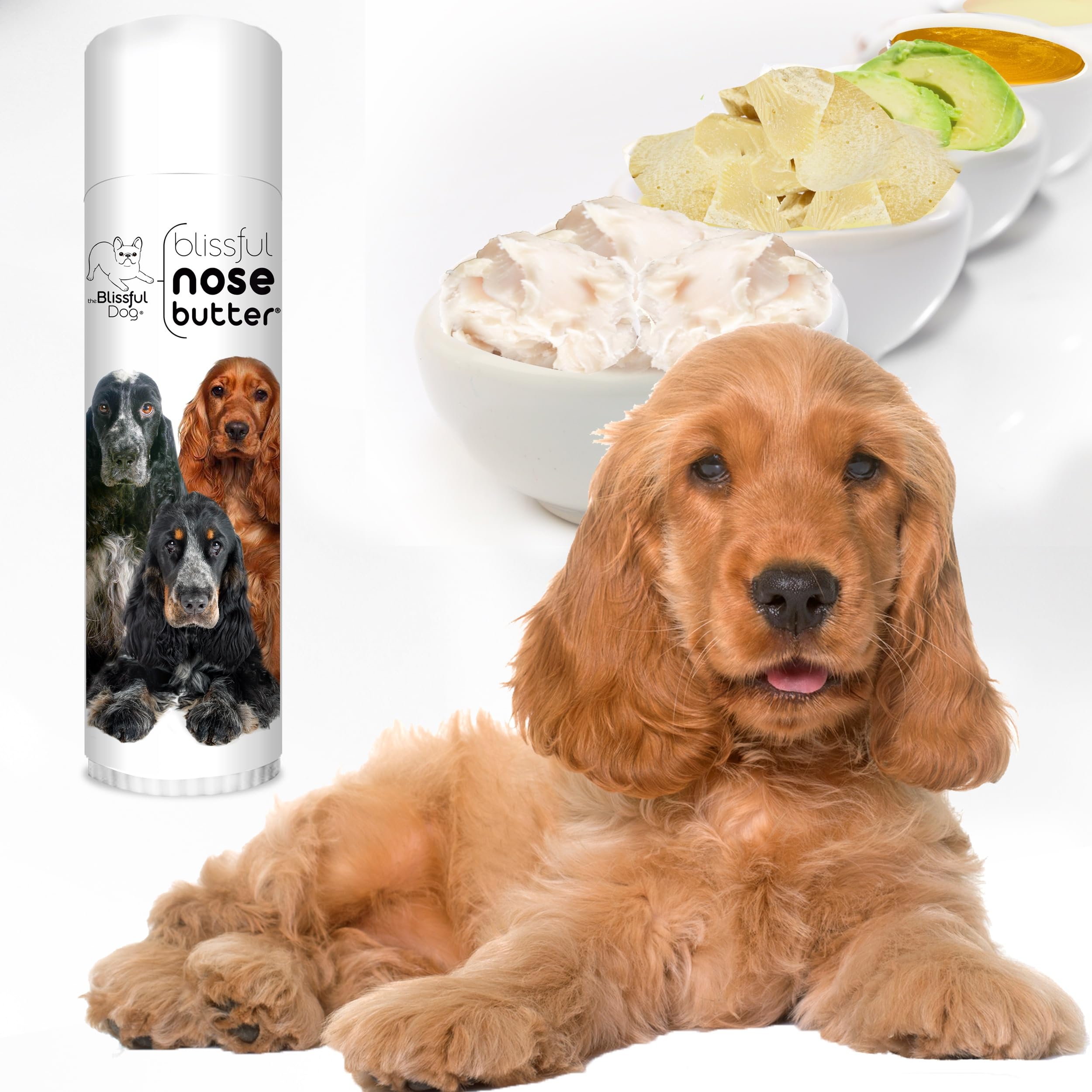 The Blissful Dog English Cocker Spaniel Unscented Nose Butter - Dog Nose Butter, 0.50 Ounce