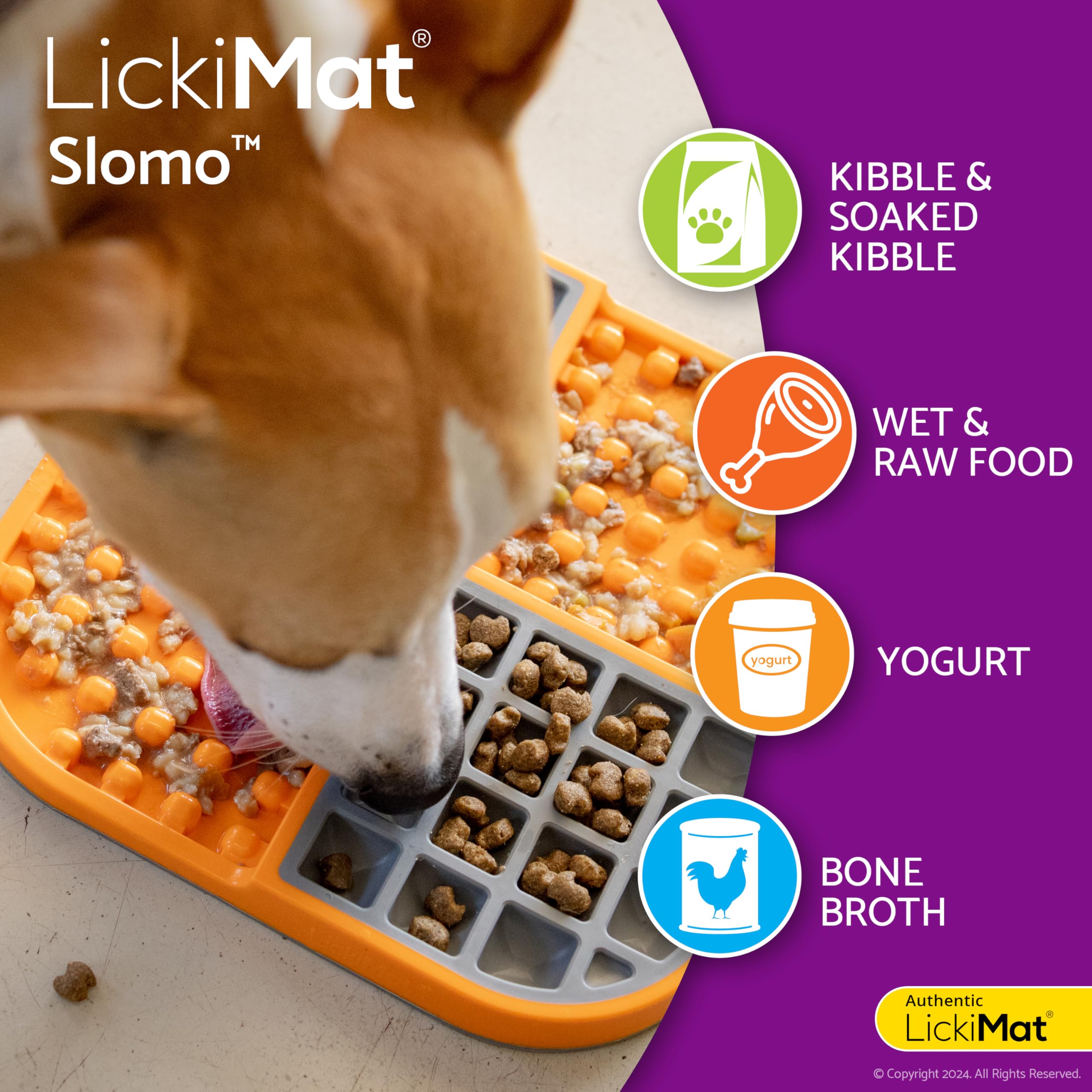 Lickimat Slomo, Dog Slow Feeding Lick Mat, Boredom Anxiety Reducer, Turquoise