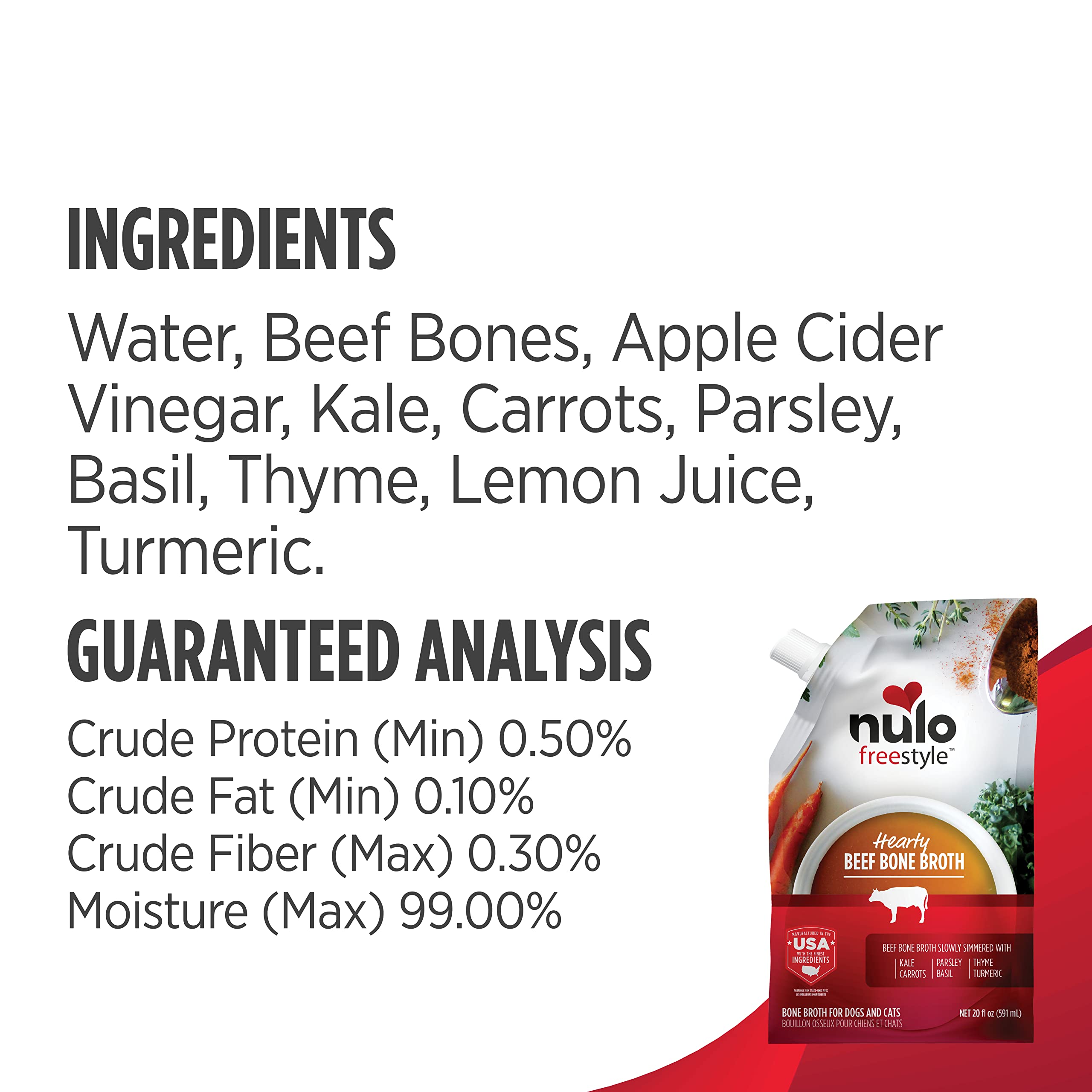 Nulo Freestyle Bone Broth, Premium Food Topper for Cats and Dogs, with Collagen and Chondroitin Sulfate to Help Boost The Qualit
