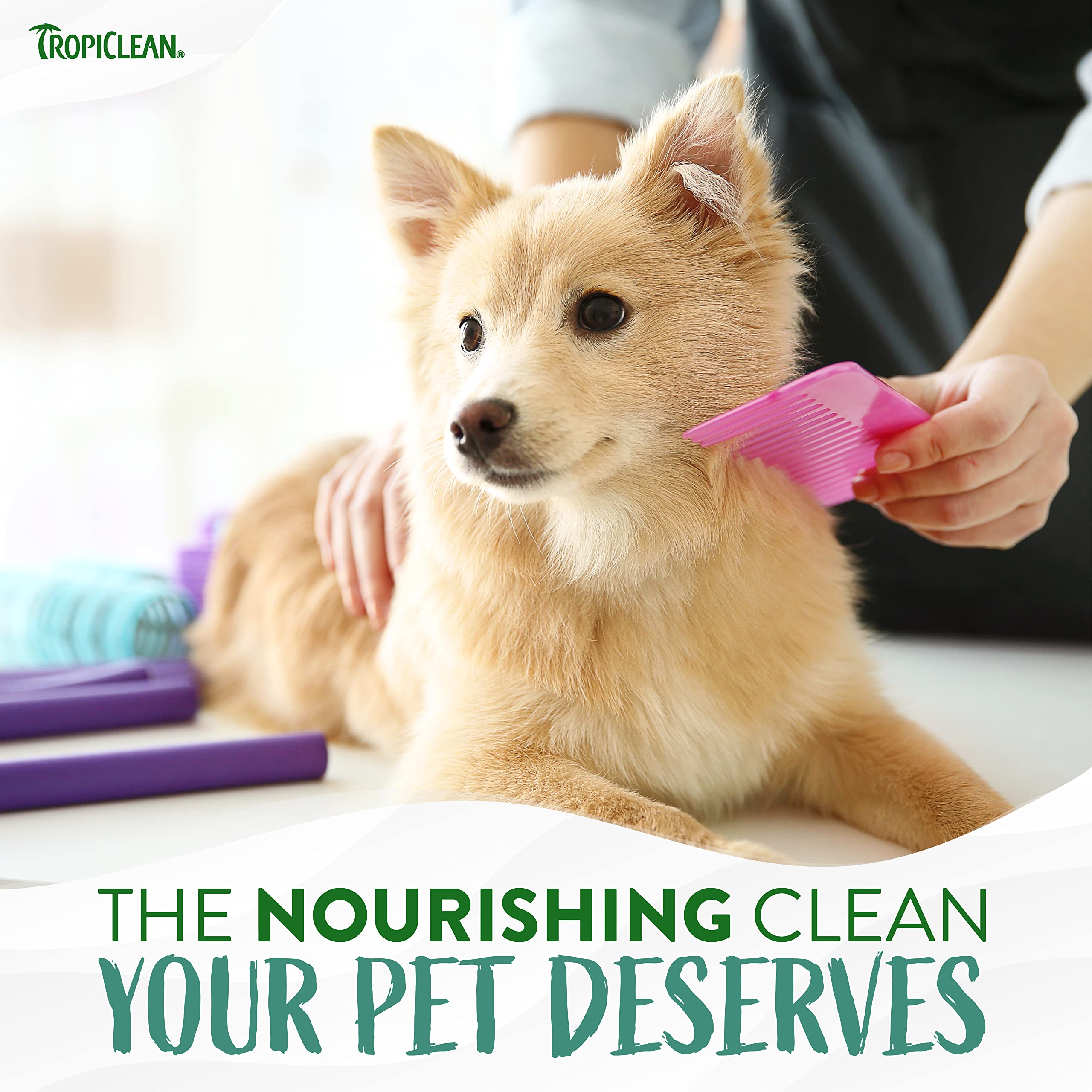 TropiClean Cocoa Butter Ear Wash for Dogs & Cats | Alcohol Free Dog Ear Cleaner Solution | Pet Ear Wash Derived from Natural Ing