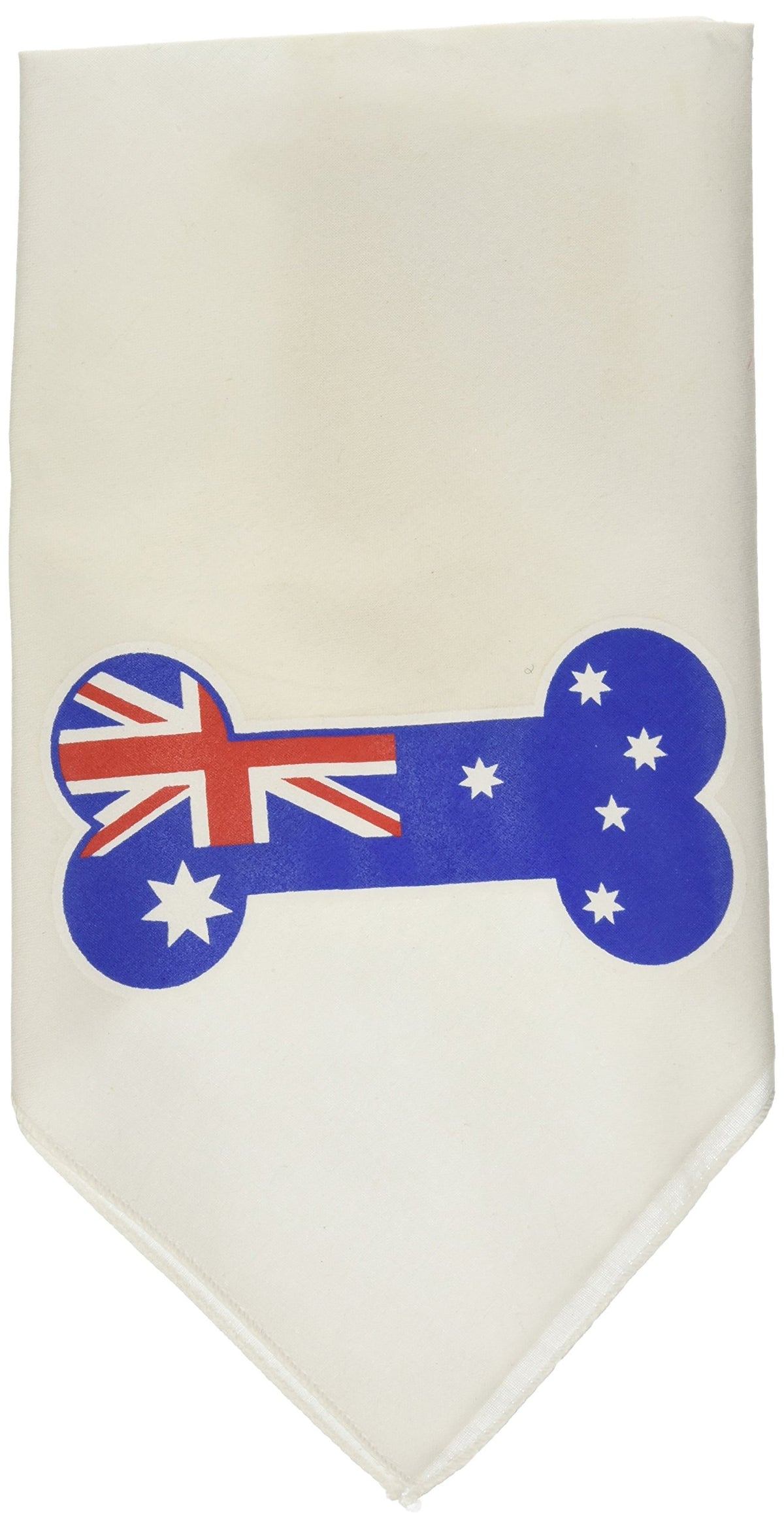 Mirage Pet Products Bone Flag Australian Screen Print Bandana for Pets, Small, White