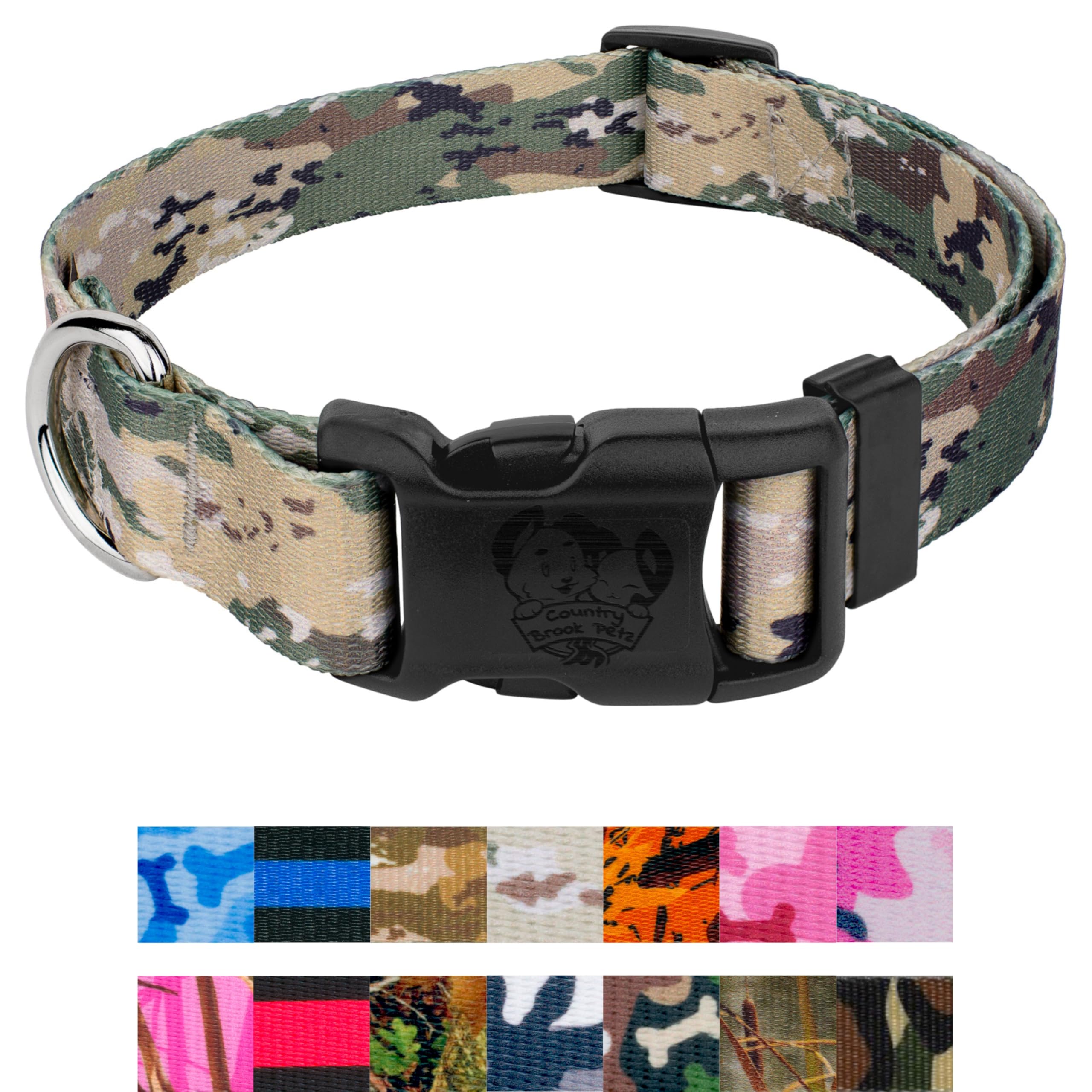 Country Brook Petz - Deluxe Mountain Viper Camo Dog Collar - Made in The U.S.A., Camouflage Collection Featuring Rugged Designs