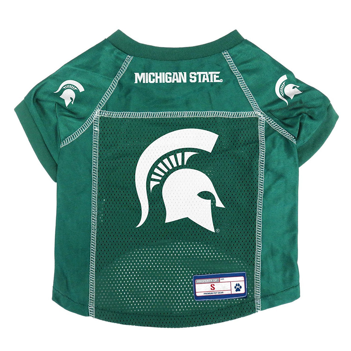 Littlearth Unisex-Adult Ncaa Michigan State Spartans Basic Pet Jersey, Team Color, X-Large