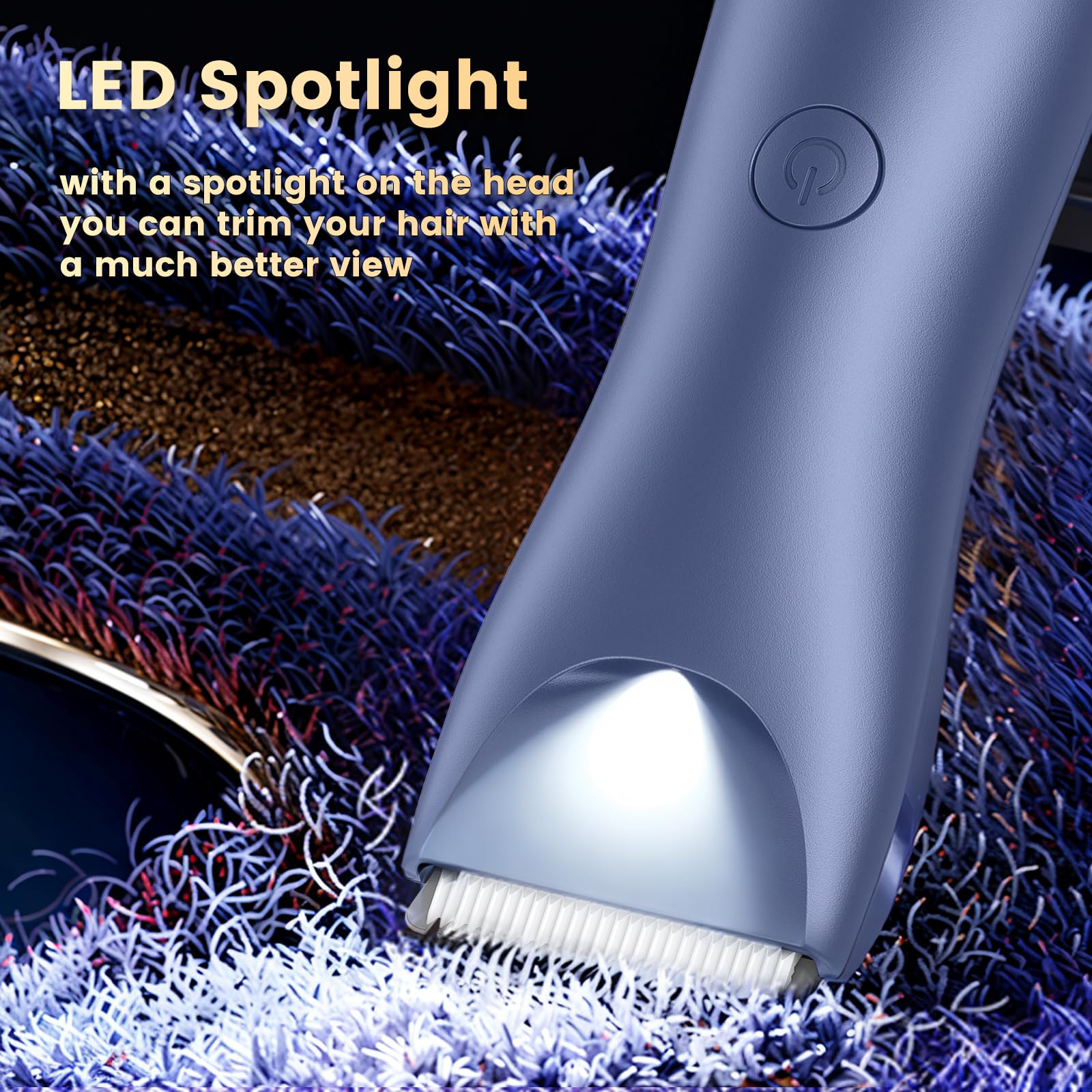 Lemulegu Quiet Dog Hair Clipper,Lightweight 6000Rpm Powerful Quick Charged Hair Remover Waterproof Paw Hair Trimmer Kits For Dog