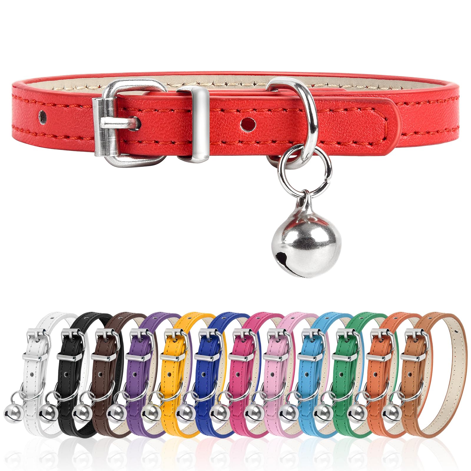 Xxs Dog Collar For Teacup Adjustable Teacup Dog Collar For Small Medium Large Dogs 3/8 Inch Width (Red, Xxs)