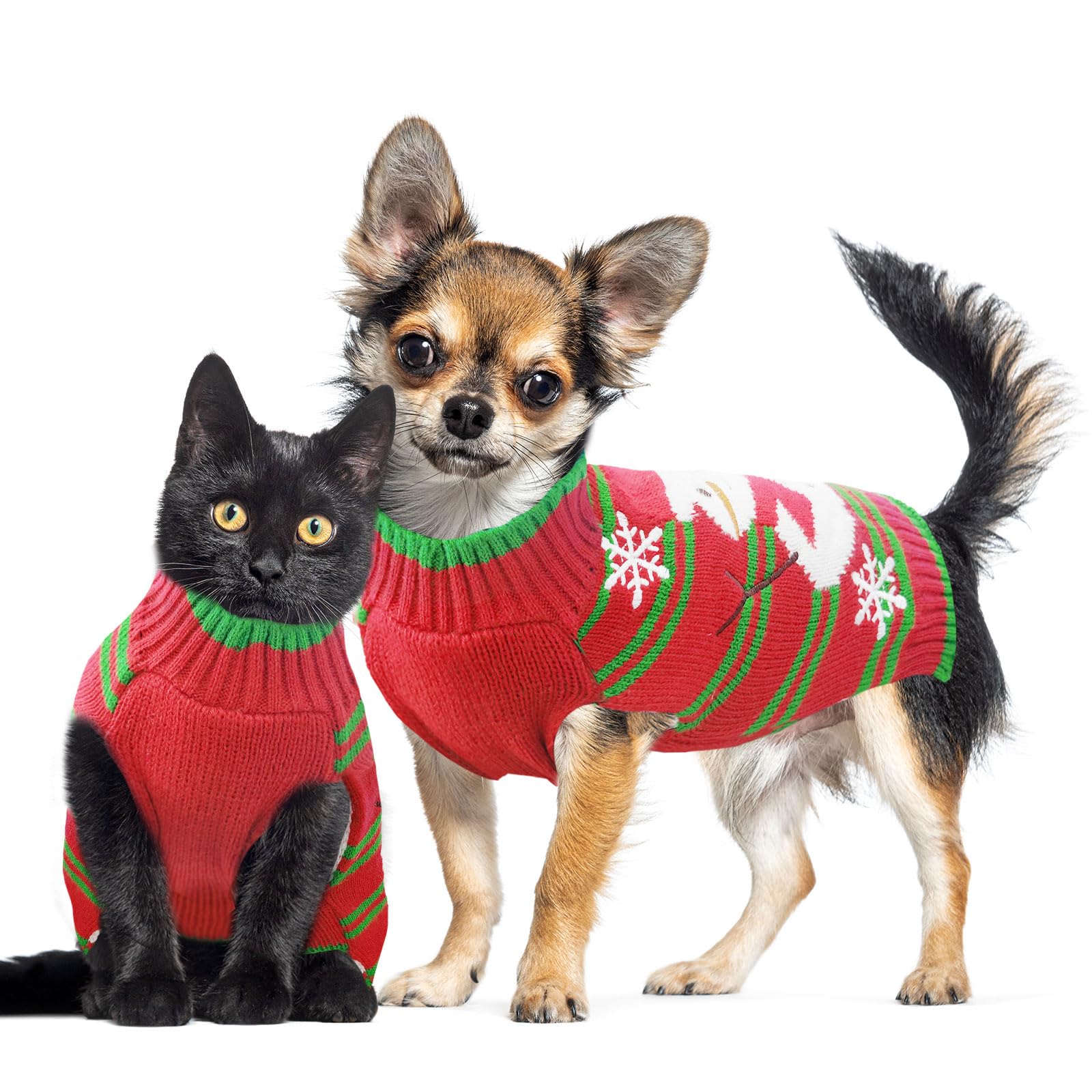 Doggyzstyle Dog Christmas Sweater Cute Snowman Puppy Cat Costume Boy Girls Xmas Holiday Pet Clothes New Year Outfits Gifts For S