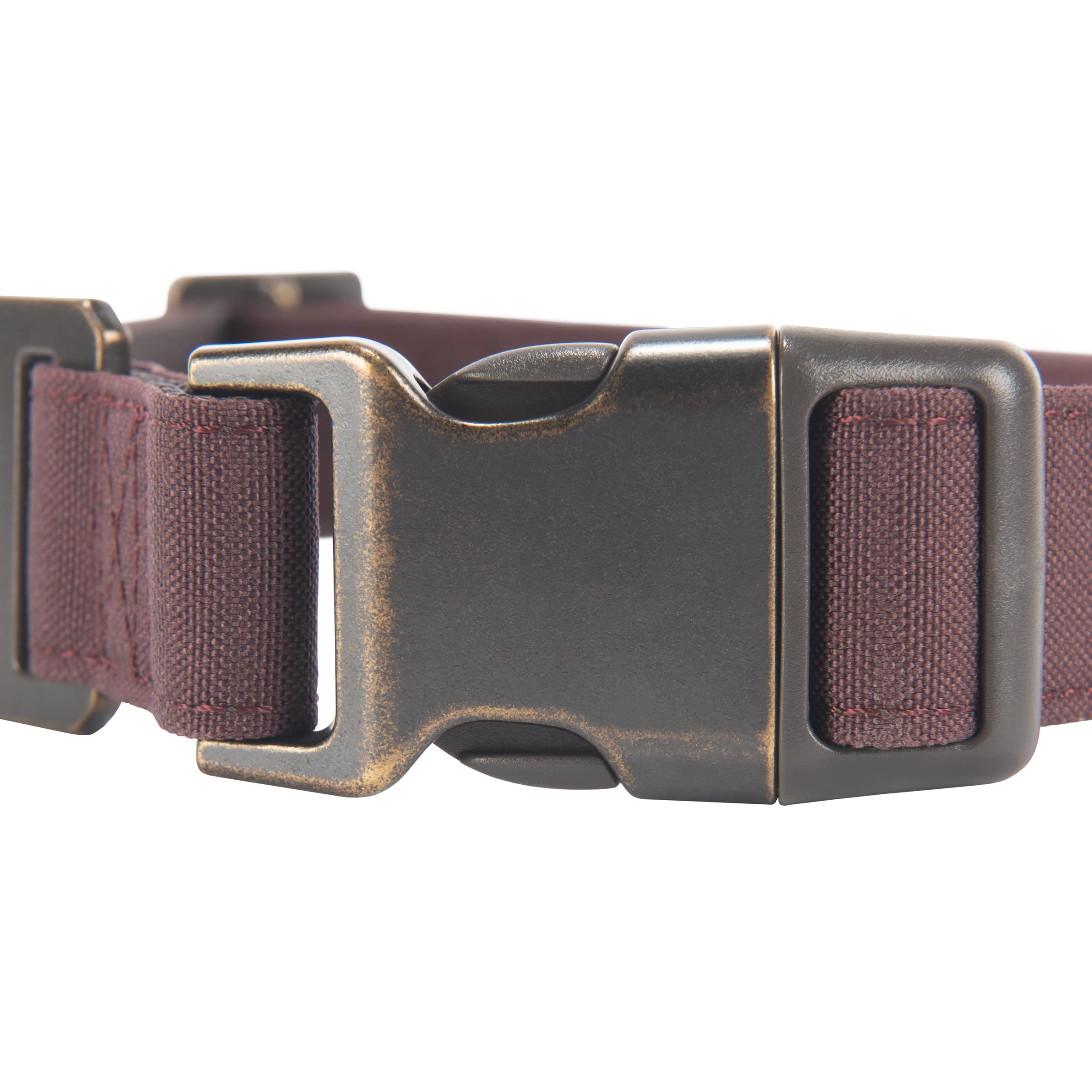 Carhartt Nylon Duck Dog Collar, Fully Adjustable Durable 2-Ply Cordura Nylon Canvas Collars for Dogs, Deep Wine, Large