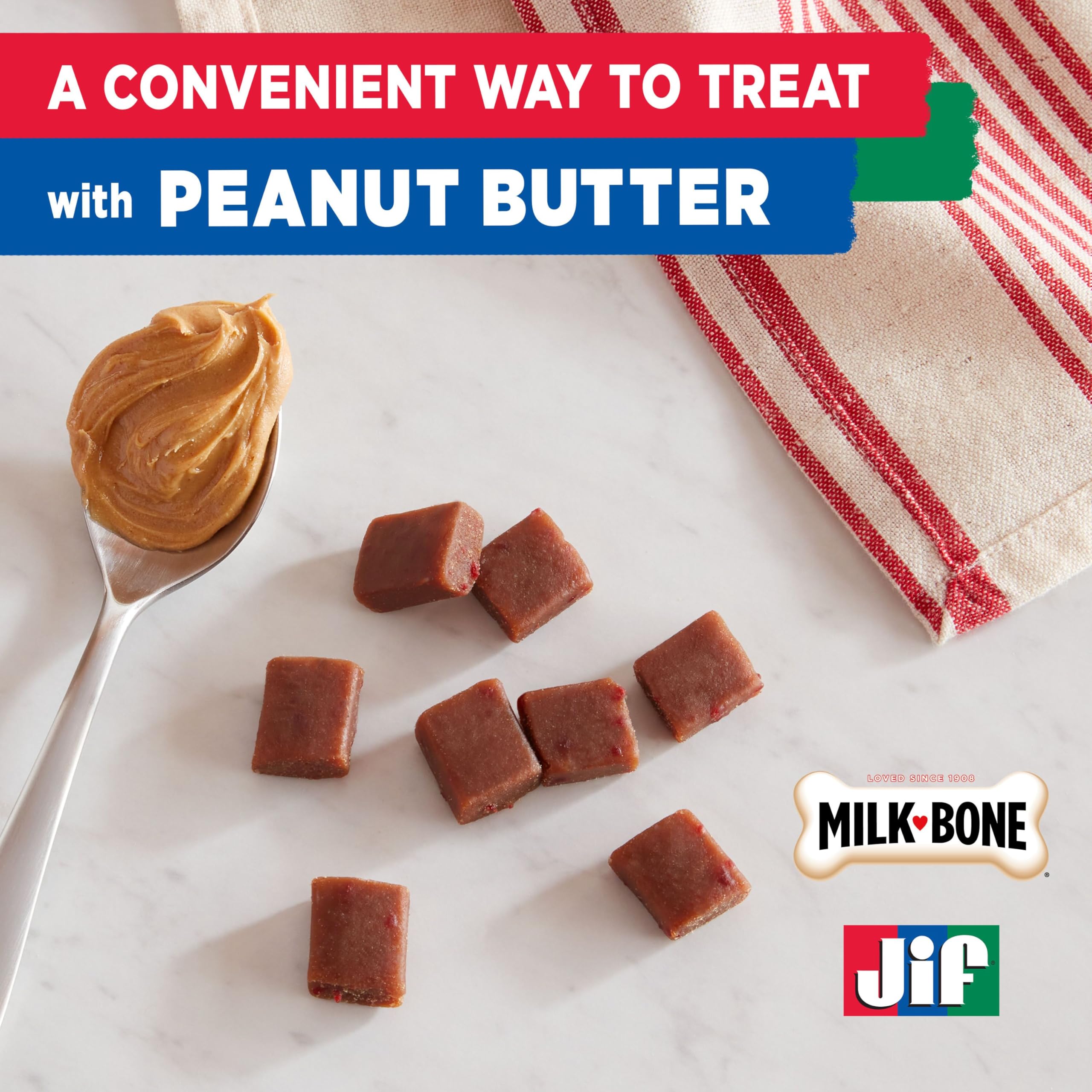 Milk-Bone Peanut Buttery Bites Soft Dog Treats with Real Peanut Butter & Bacon, 4.5-Oz. Bag