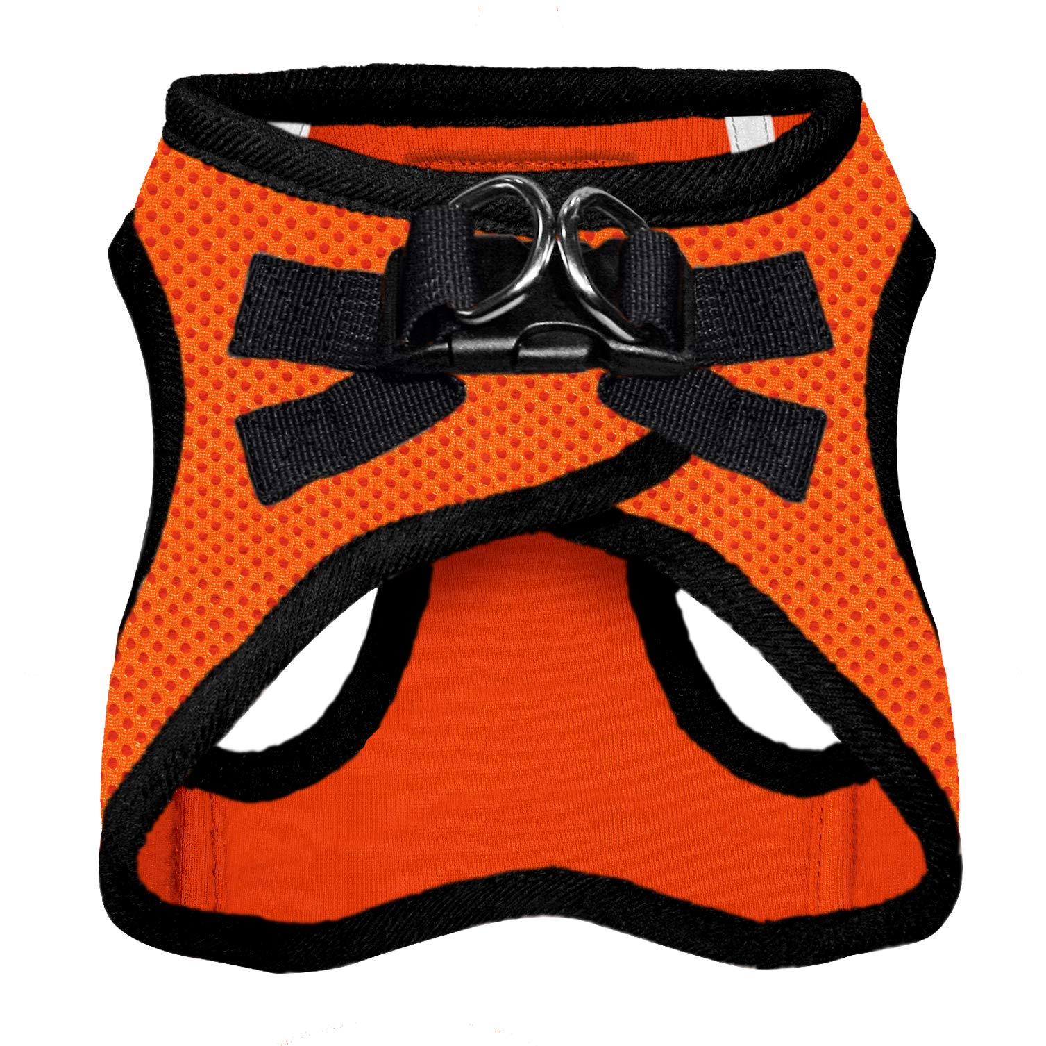 Voyager Step-In Air Dog Harness - All Weather Mesh Step In Vest Harness For Small And Medium Dogs And Cats By Best Pet Supplies - Harness (Orange/Black Trim), S (Chest: 14.5-16')