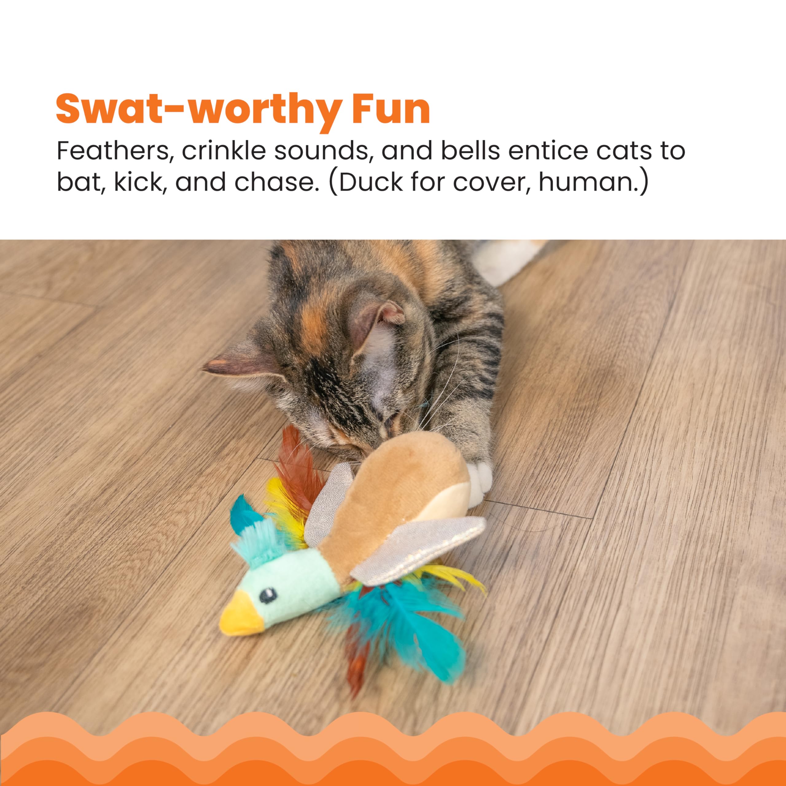 Catstages Flapperz Duck Plush Interactive Catnip Cat Toy