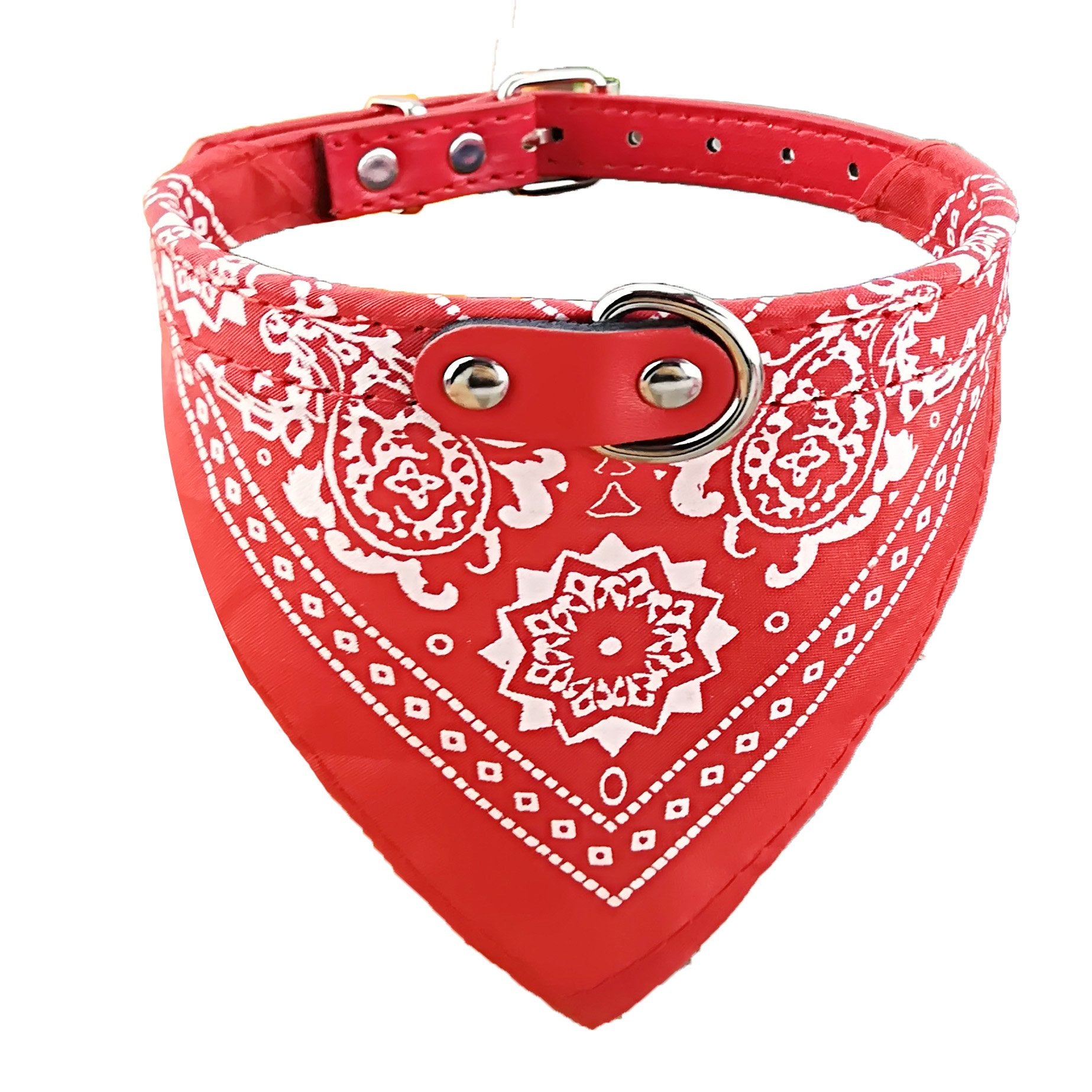 Newtensina Fashion Dog Bandana Collar Dog Collar Boy Medium Bandana Puppy Bandana With Collar For Dogs - Red - Xl