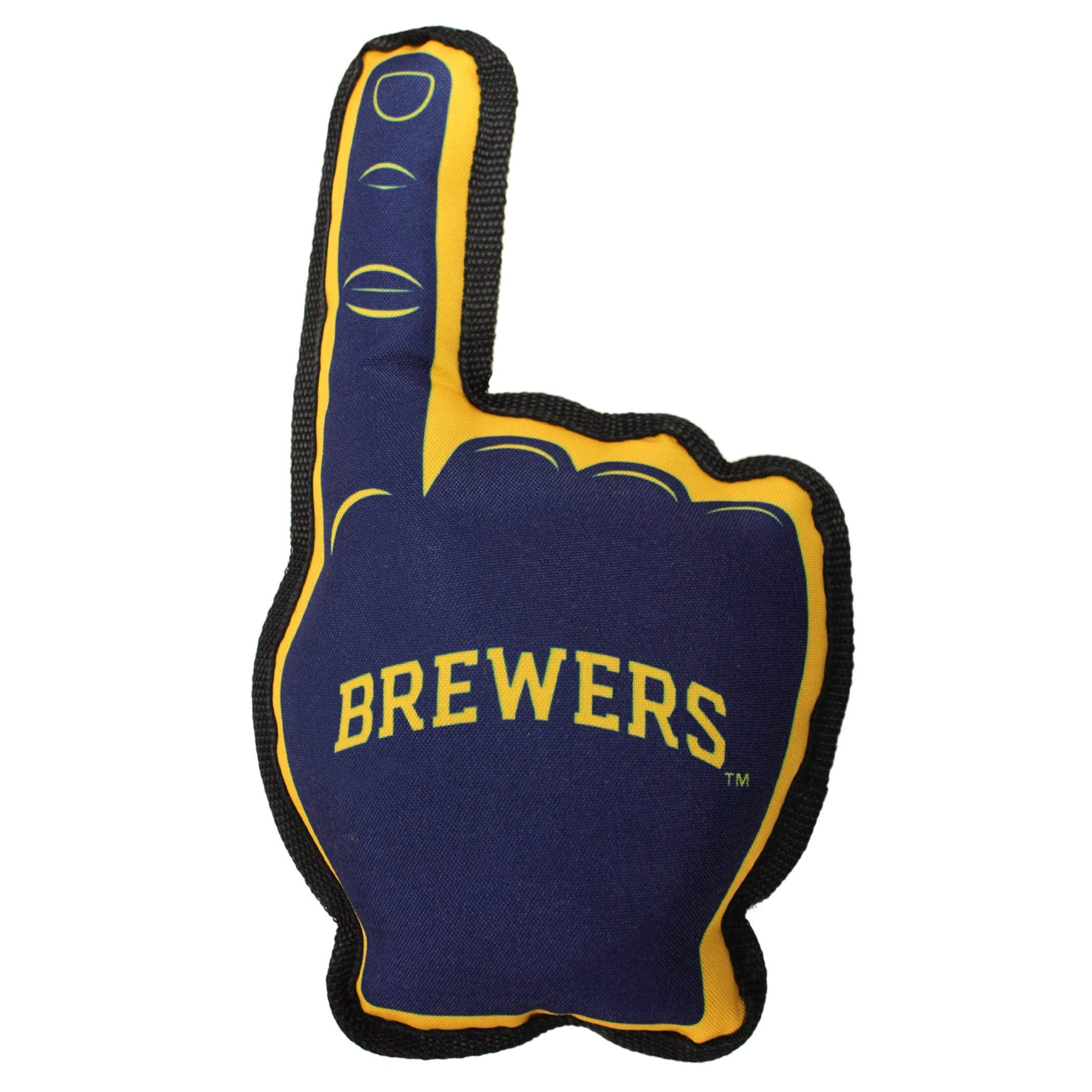 Pets First Mlb Milwaukee Brewers #1 Fan Toy. Best Sports Dog Toy With Double Stitched Trim And Tough Nylon Material Filled With