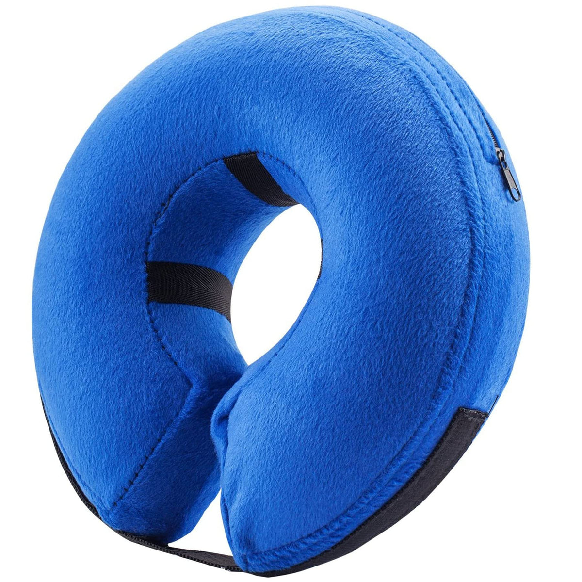 Bencmate Protective Inflatable Collar For Dogs And Cats - Soft Pet Recovery Collar Does Not Block Vision E-Collar (Medium, Blue)