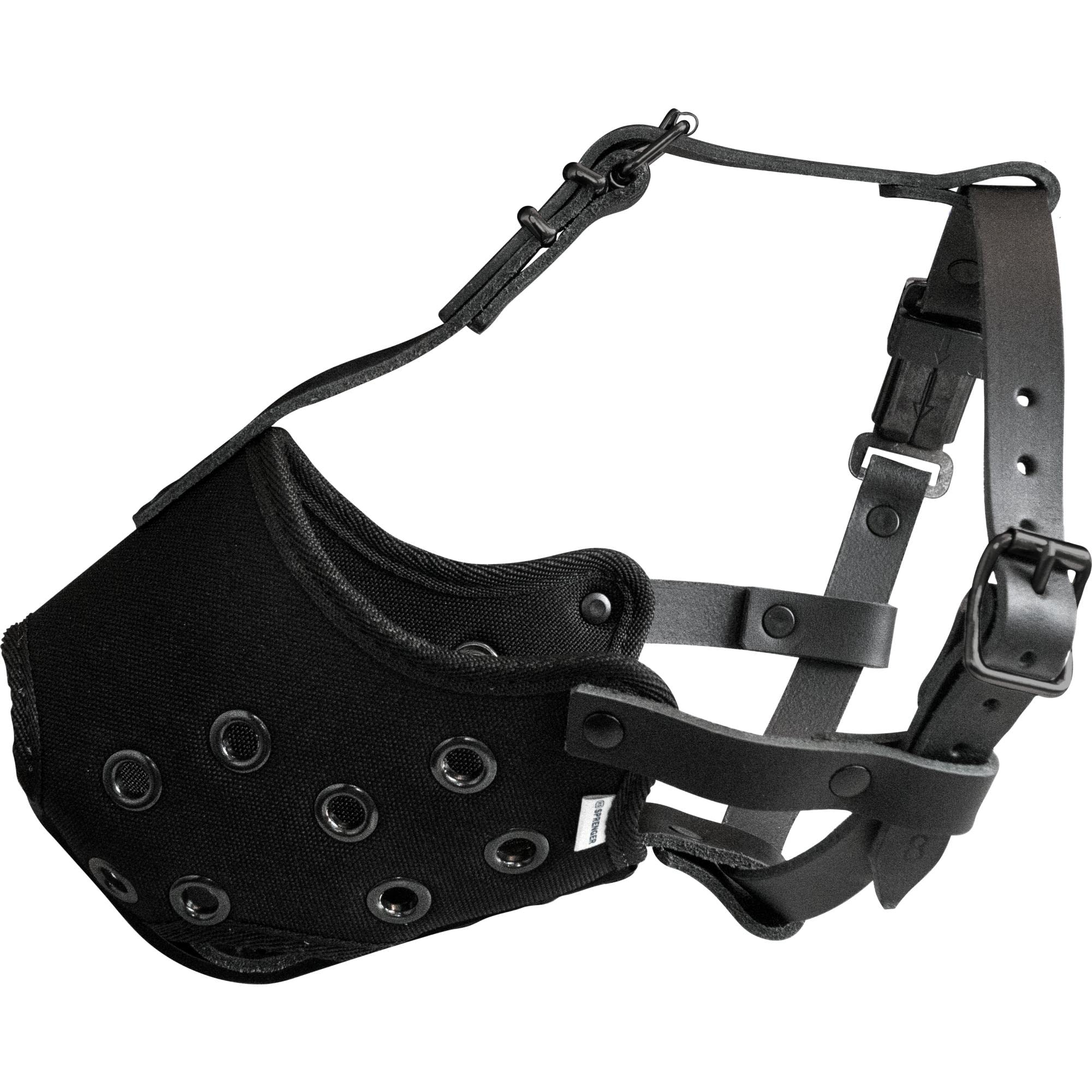 Sprenger Dog Muzzle For Large Dogs No Biting Barking Or Chewing Basket Muzzle With Adjustable Straps For Working Dogs - Black (8