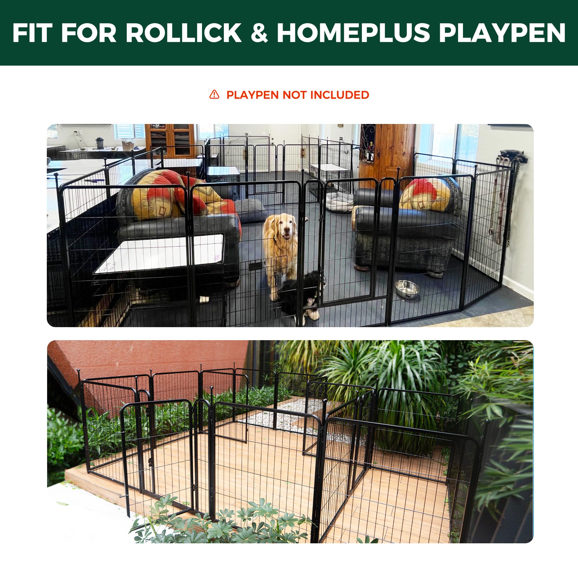 FXW Playpen Connector Pack of 2 - Black Accessories for 40"/45"/50" Playpens