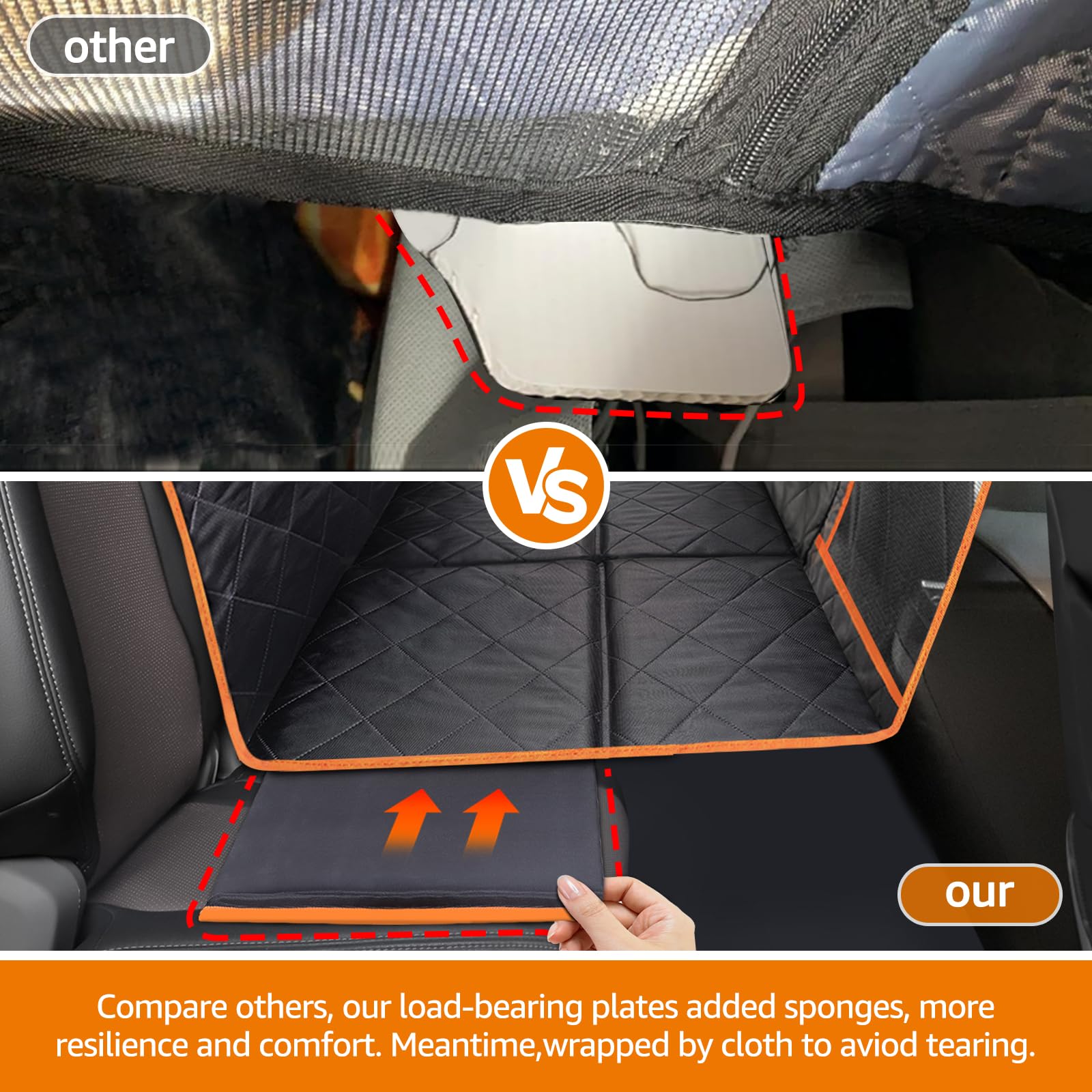 Ibuddy Truck Seat Cover Extender For Dog Hard Bottom Seat Hammock For Large Dogs Up To 400Lb Protect Dogs Not Fall Into Floor Pe