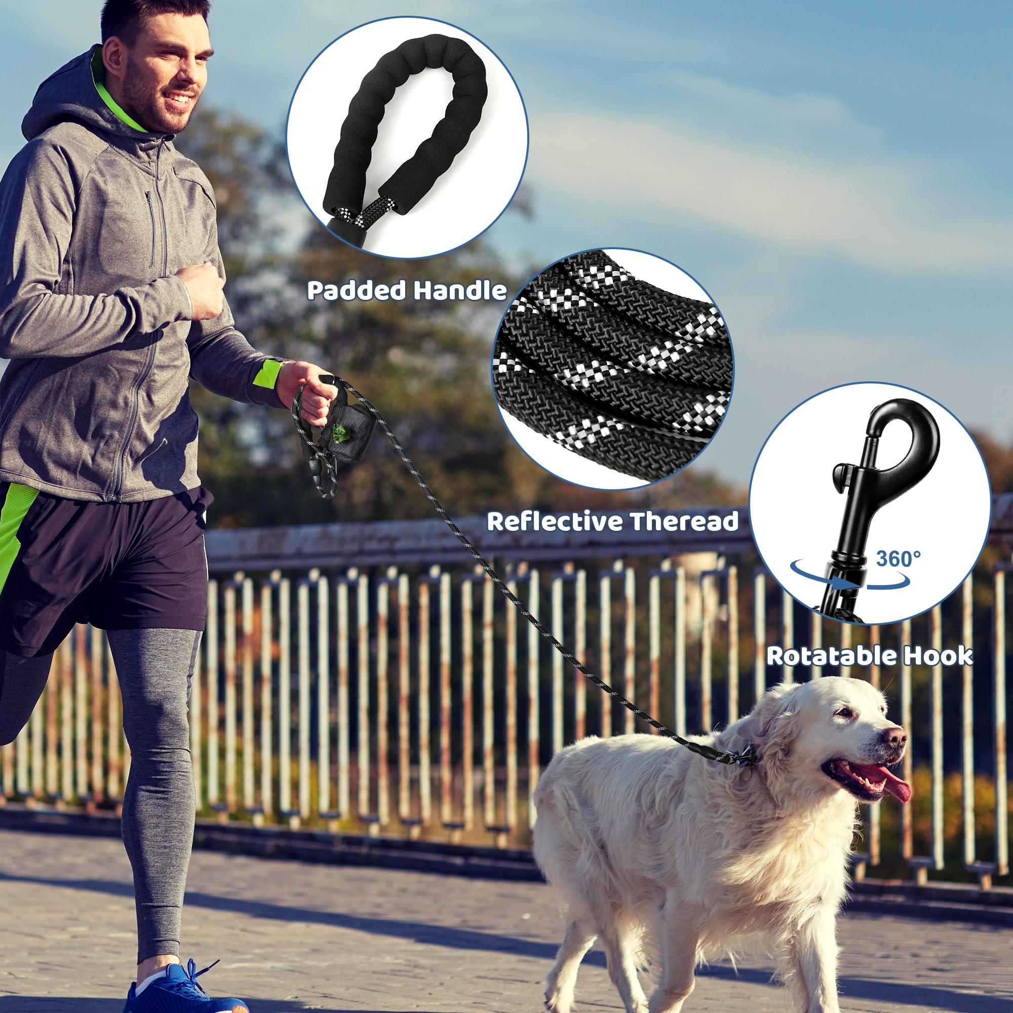cambk Dog Treat Pouch Training Kit, Small Puppy Treat Bag with Clip, Dog Clicker and Whistle for Pet Training, 5ft Leash with Pa