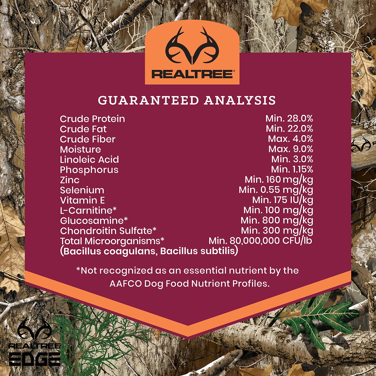 VICTOR Super Premium Dog Food - Realtree Edge Energy Dry Food for Highly Active Dogs - 28% Protein, 22% Fat - Gluten Free Kibble