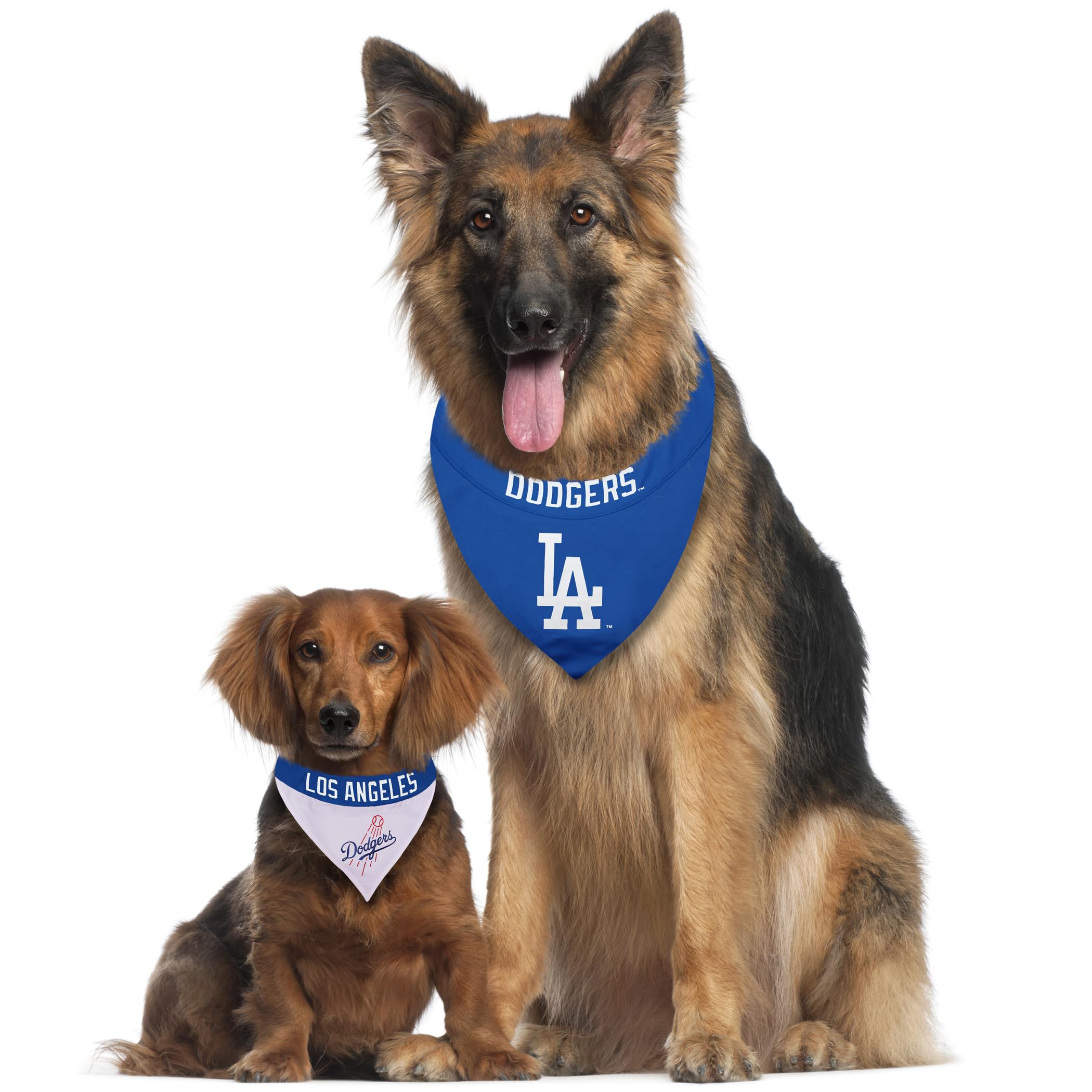 Pets First Lad-3217-L-Xl Mlb Los Angeles Dodgers Reversible Pet Bandana, Large/X-Large, Mlb Team Color