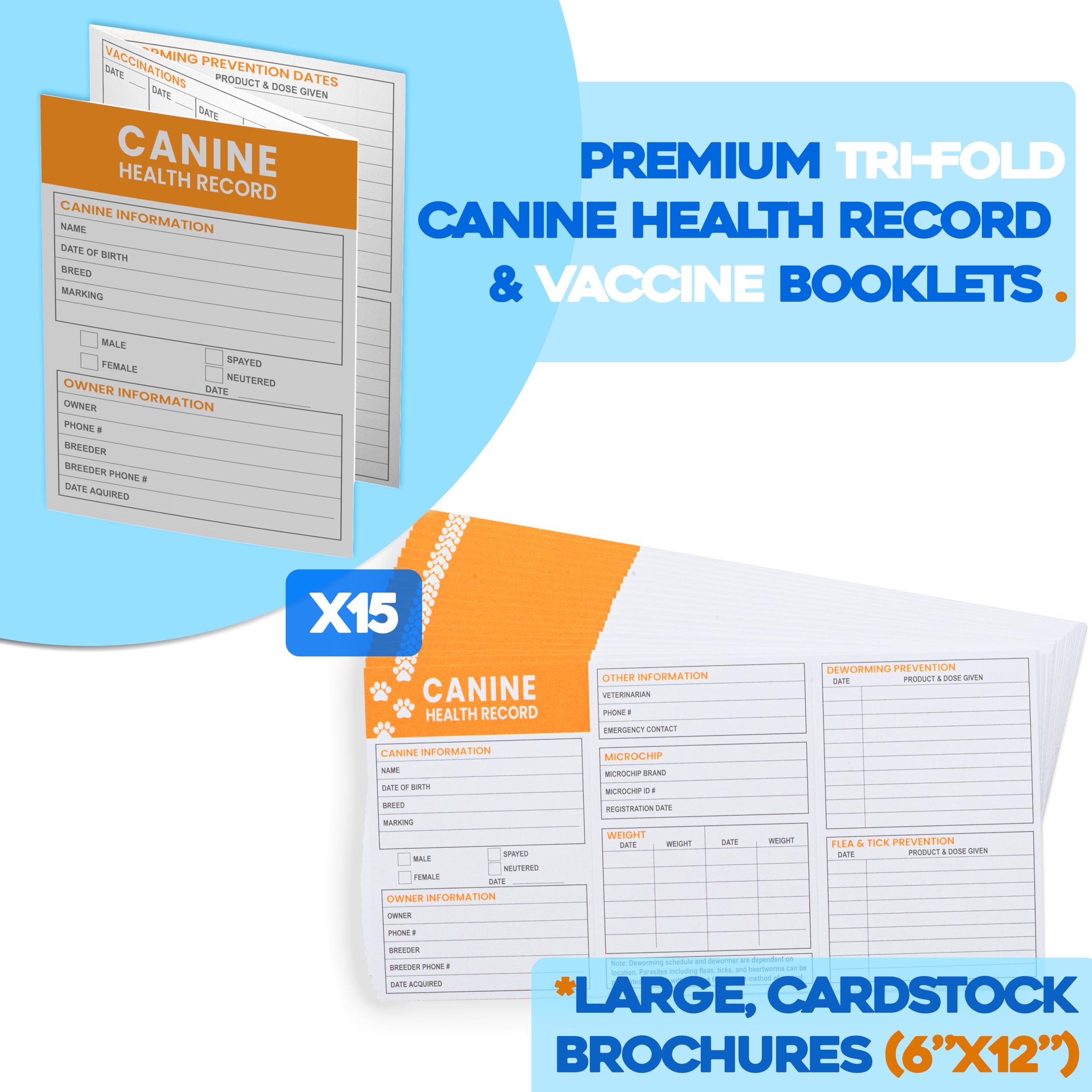 Goodharborpet|Puppy Whelping Essentials Kit For Newborn Dogs | Vaccination Record Cards, Thermometer, Umbilical Floss, And Supplies For Pets