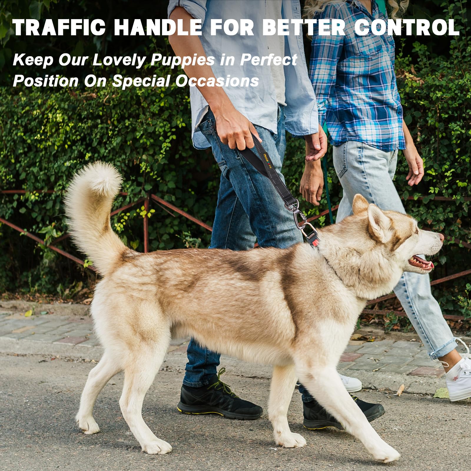 Odogpeto Dog Seat Belt Harness For Car, Dog Car Leash With Car Headrest & Buckle, Reflective Short Dog Leash, Pet 12 Inch Heavy