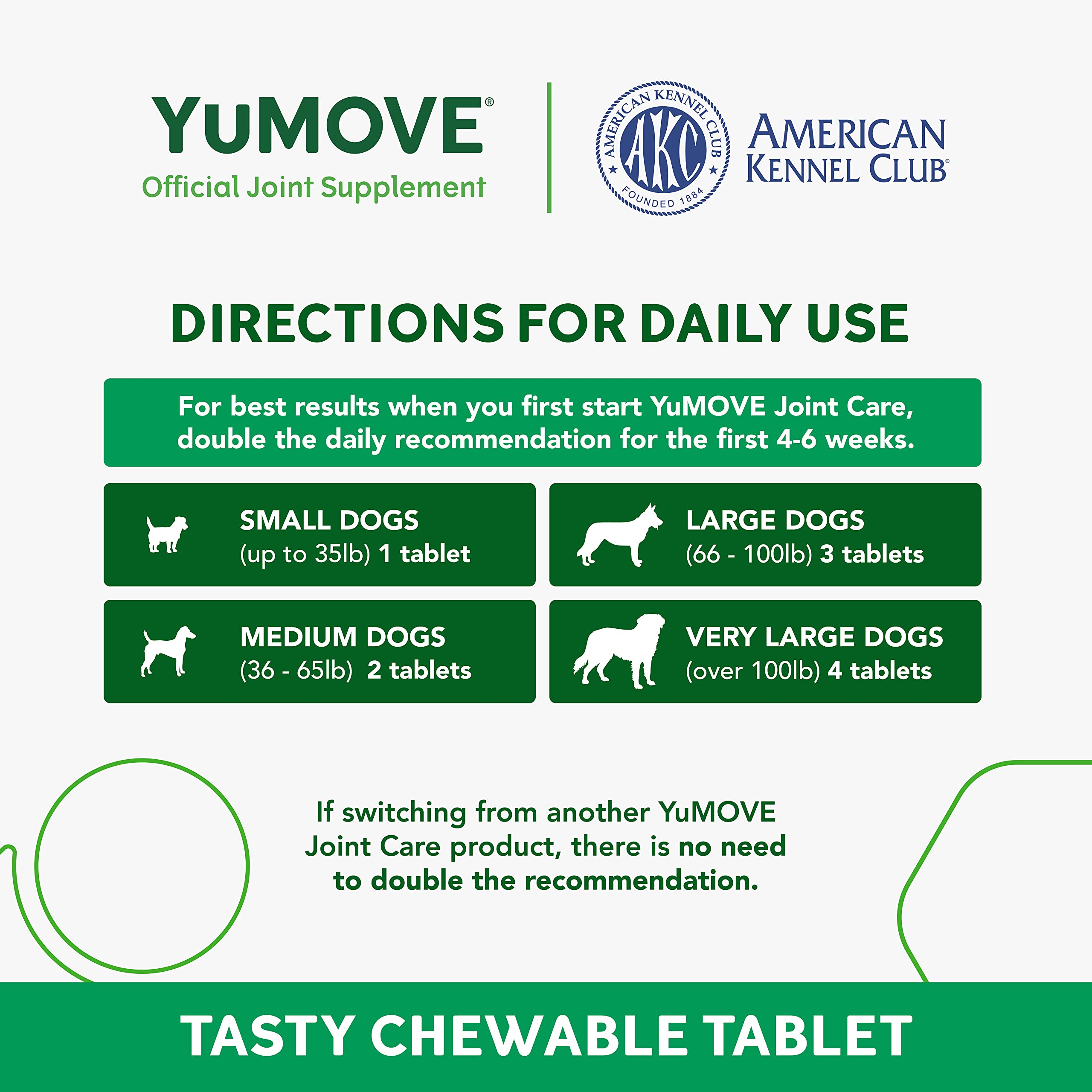 YuMOVE Adult Dog Tablets | Hip and Joint Supplement for Dogs with Glucosamine, Hyaluronic Acid, Green Lipped Mussel for Dogs Age