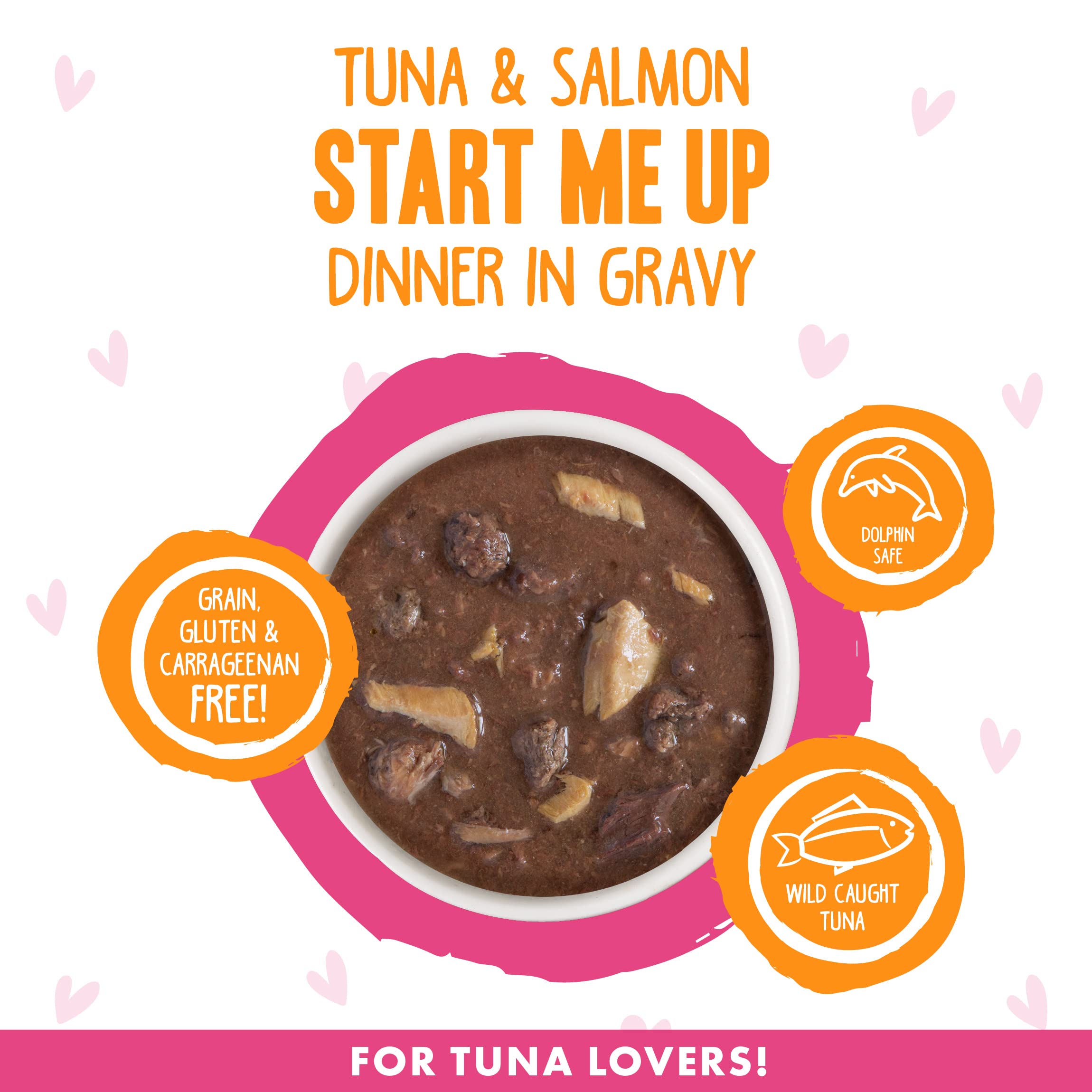 Weruva B.F.F. OMG - Best Feline Friend Oh My Gravy!, Tuna & Salmon Start Me Up with Tuna & Salmon, 5.5oz Can (Pack of 8)