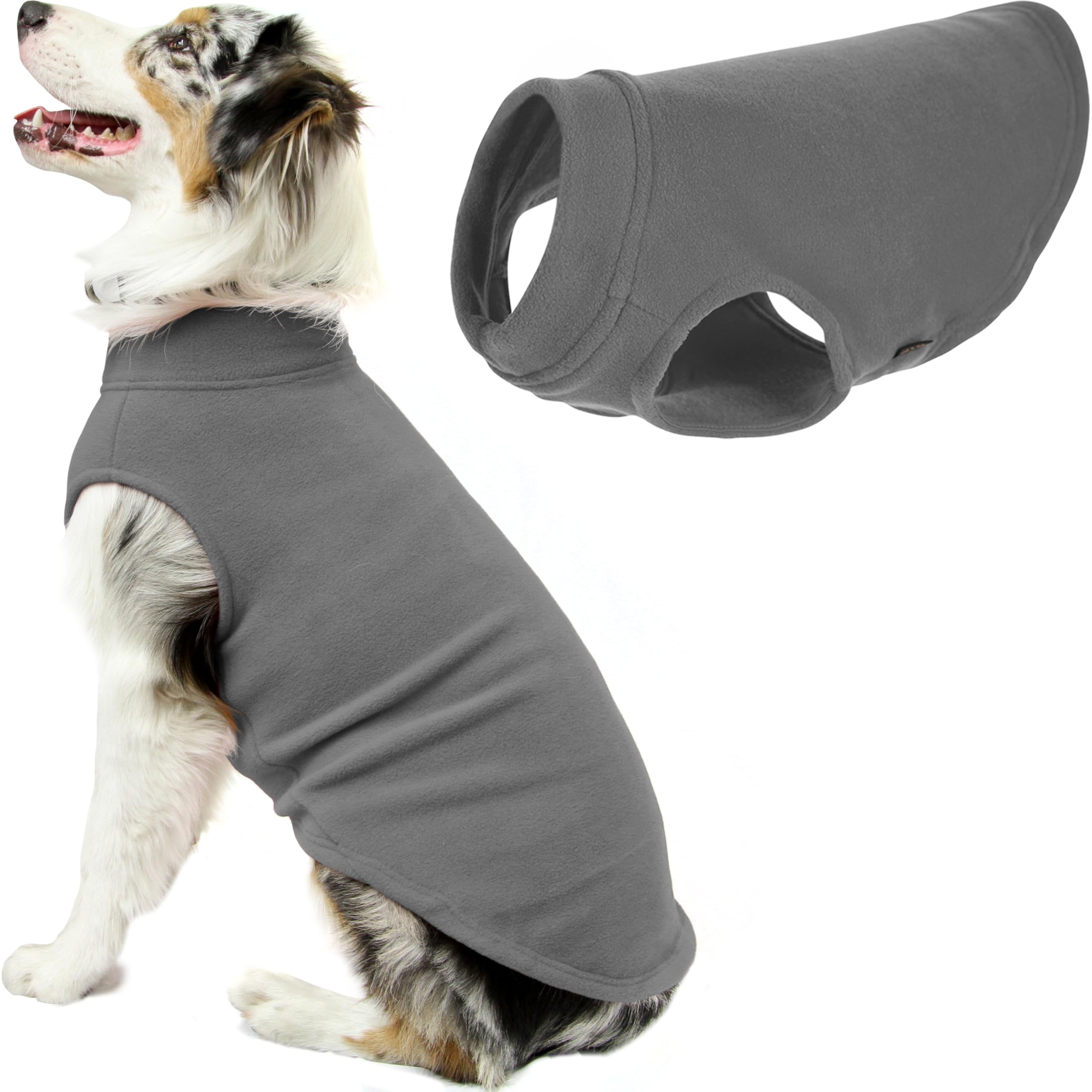 Gooby Stretch Fleece Vest Dog Sweater - Gray, 3X-Large - Warm Pullover Fleece Dog Jacket - Winter Dog Clothes For Small Dogs Boy Or Girl - Dog Sweaters For Small Dogs To Dog Sweaters For Large Dogs
