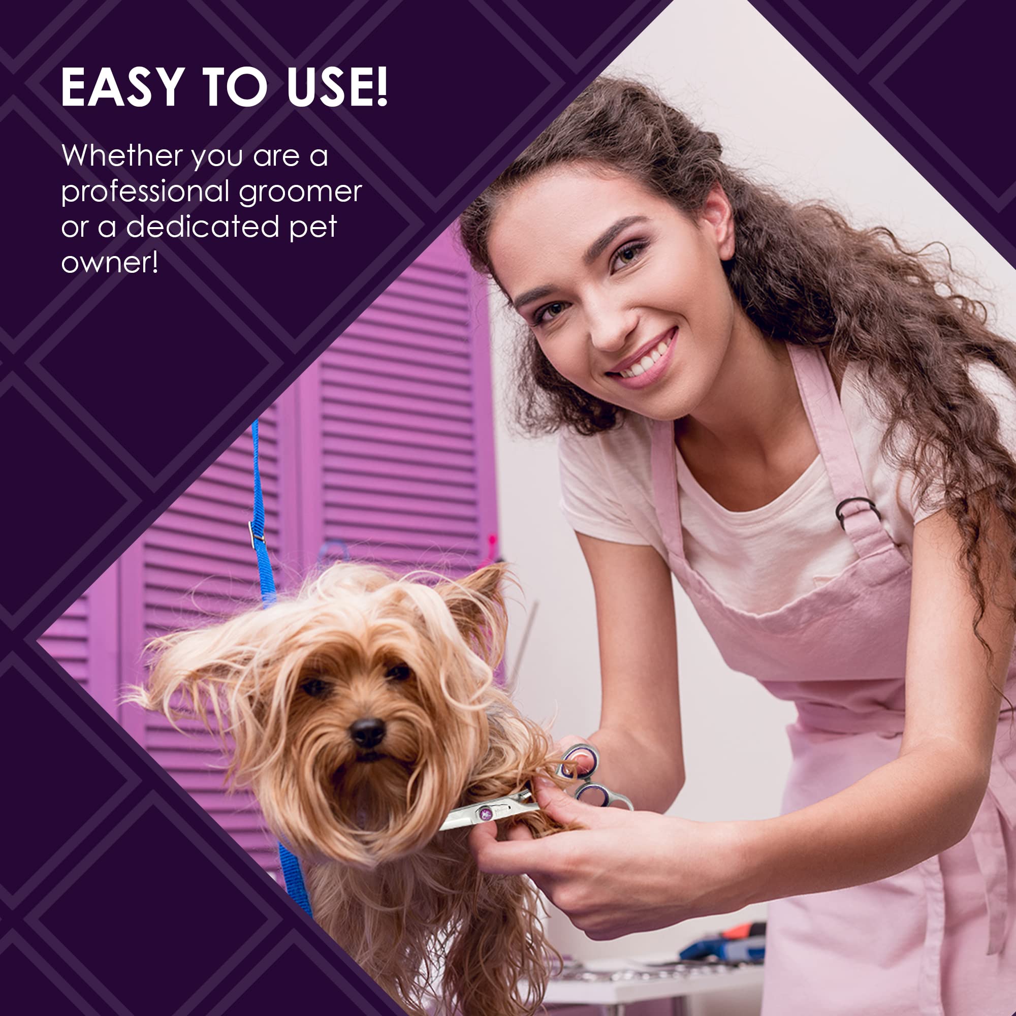 Kenchii Scorpion Dog Grooming Scissors, 7 Inch Straight Shears, Dog Scissors For Grooming, Professional Pet Grooming Scissors, Heavy Duty, Durable And Sharp