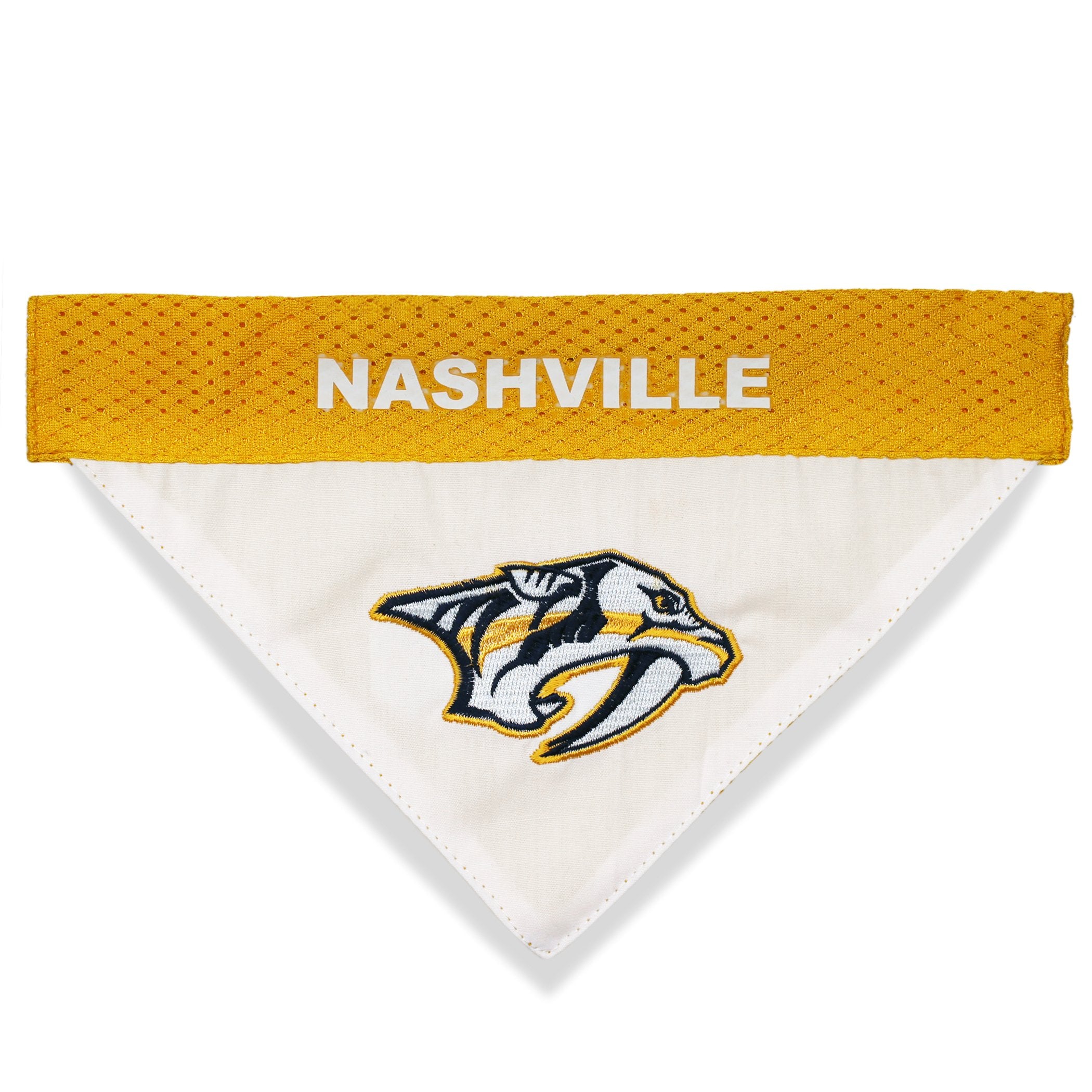 NHL NASHVILLE PREDATORS BANDANA for DOGS & CATS, Large/X-Large. - Cute & Stylish Bandana! The Perfect HOCKEY FAN Scarf Bandana,
