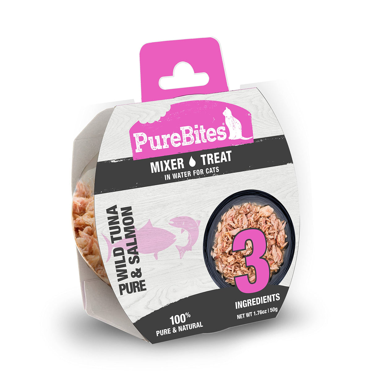 Purebites Wet Mixers  Tuna & Salmon  Only 3 Ingredients  12-Pack (Packaging May Vary)