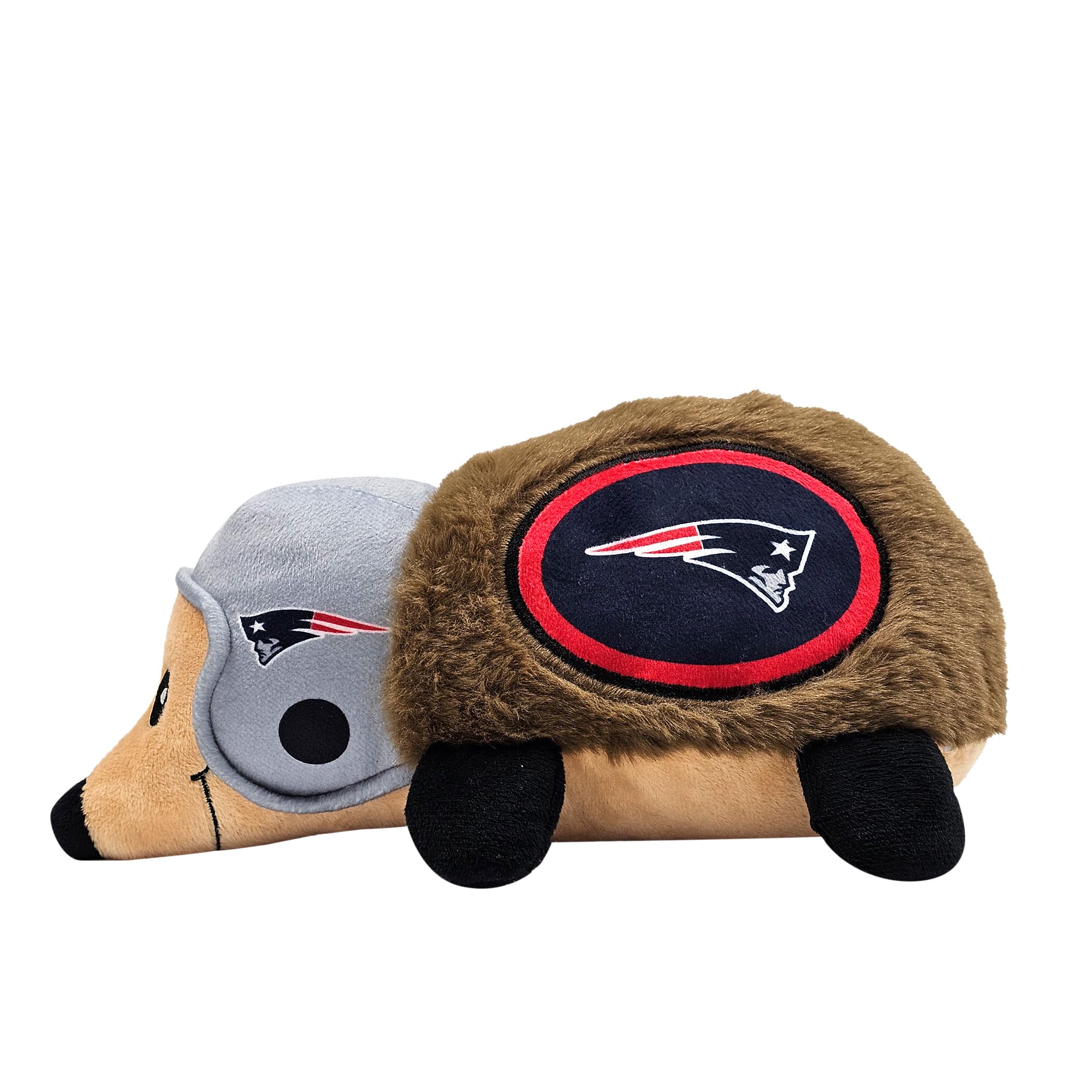 Nfl New England Patriots Plush Hedgehog Toy For Dogs & Cats, Cool Soft Pet Toy For Fun And Interactive Play, Dog Chew Toy With S