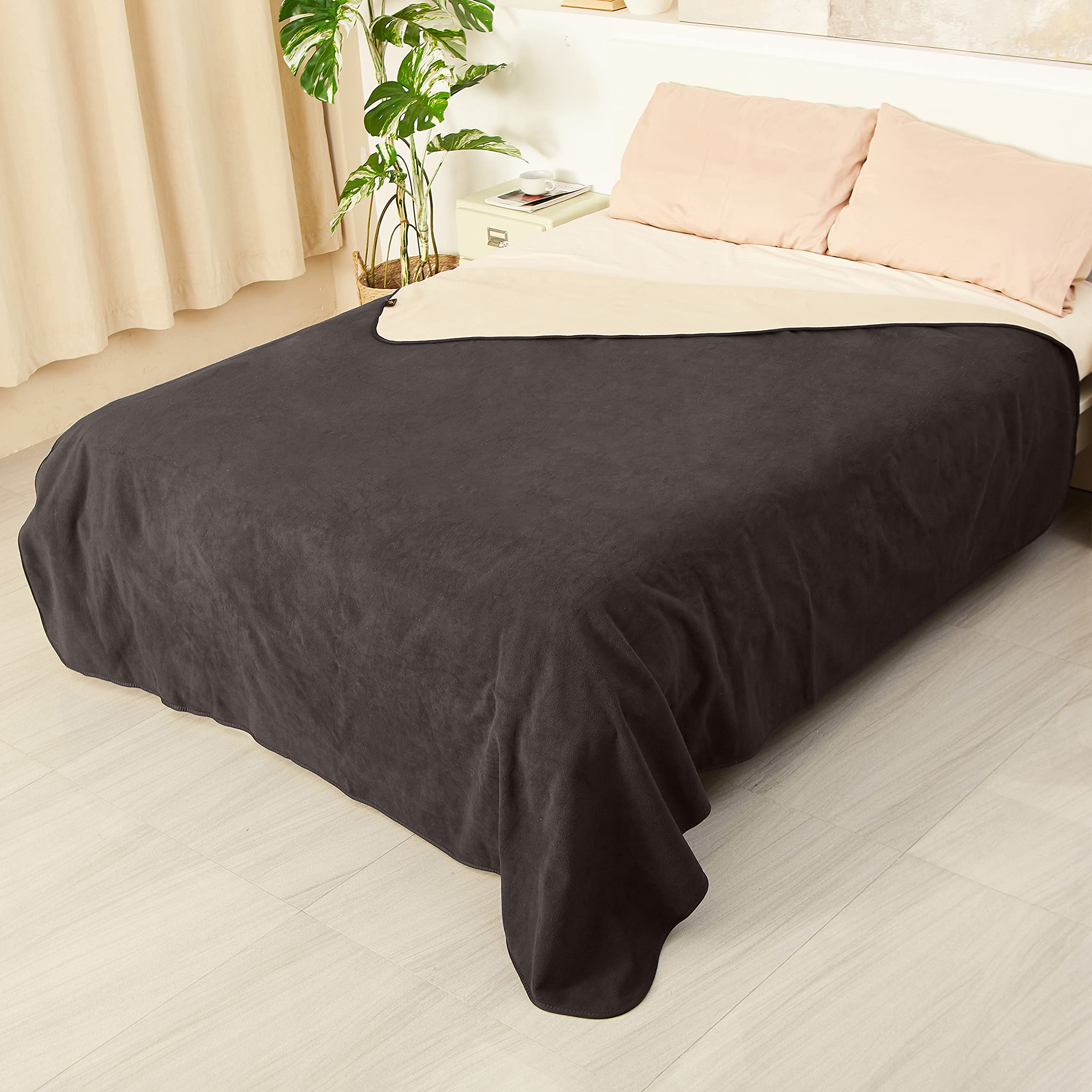 Catalonia Waterproof Reversible Baby Pet Doggy Pee Proof Fleece Sherpa Blanket, Large Couch Sofa Cover Furniture Boat Mattress P