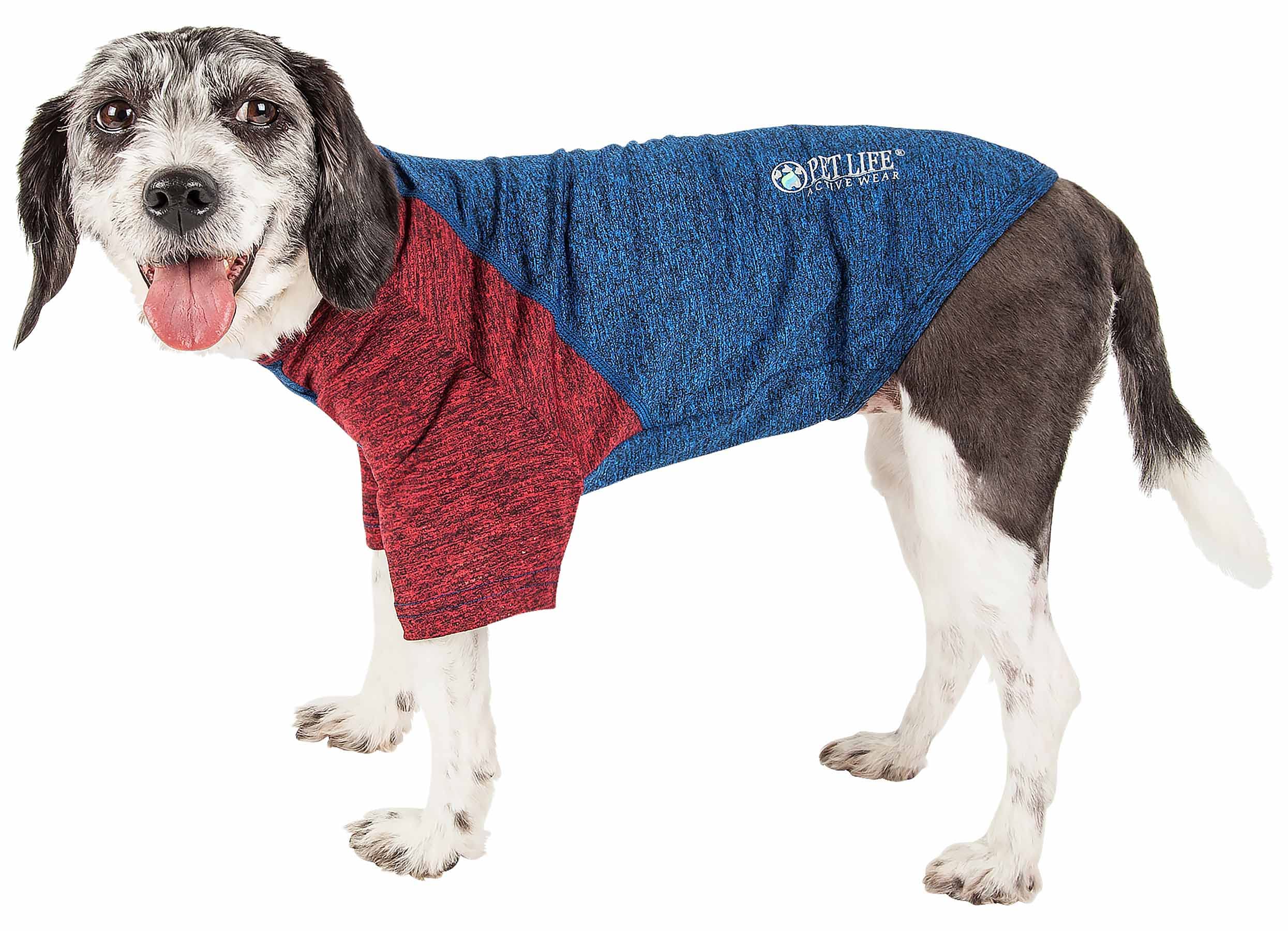 Pet Life ® Active 'Hybreed' 4-Way Stretch Two-Toned Performance Dog T-Shirt X-Large