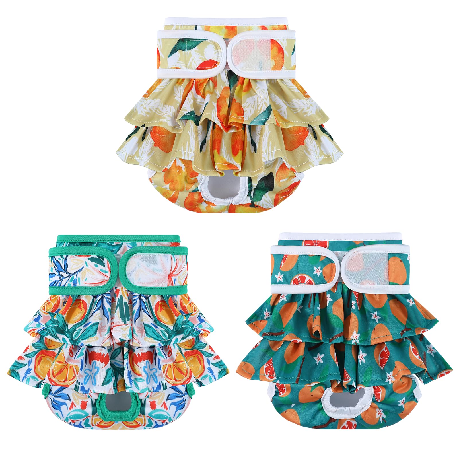 Mengelina Dog Diapers Female Washable (3 Pack), Reusable Dog Period Diapers Female Doggie Diapers Puppy Diapers Female Dog Diape