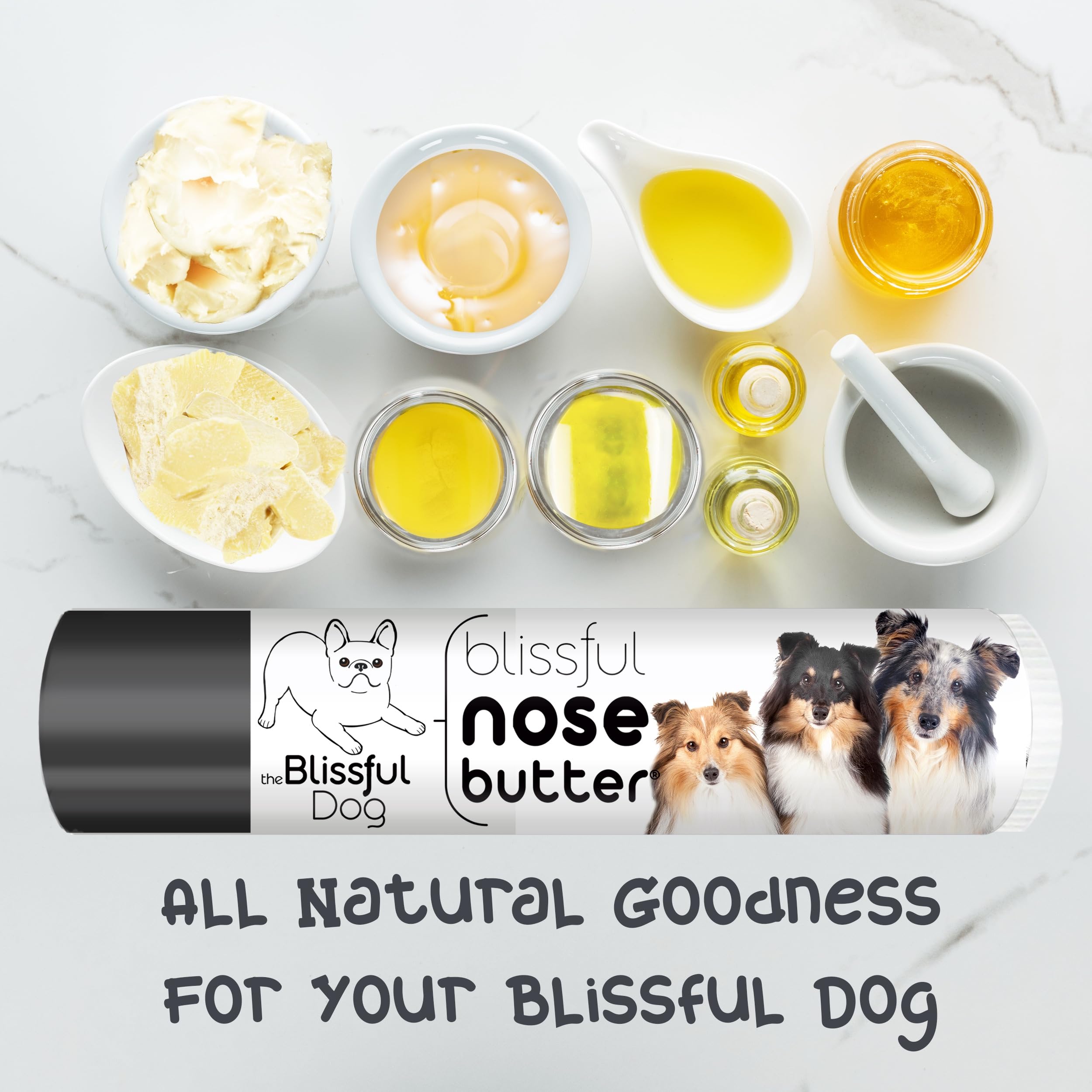 The Blissful Dog Shetland Sheepdog Unscented Nose Butter - Dog Nose Butter, 15 Ounce