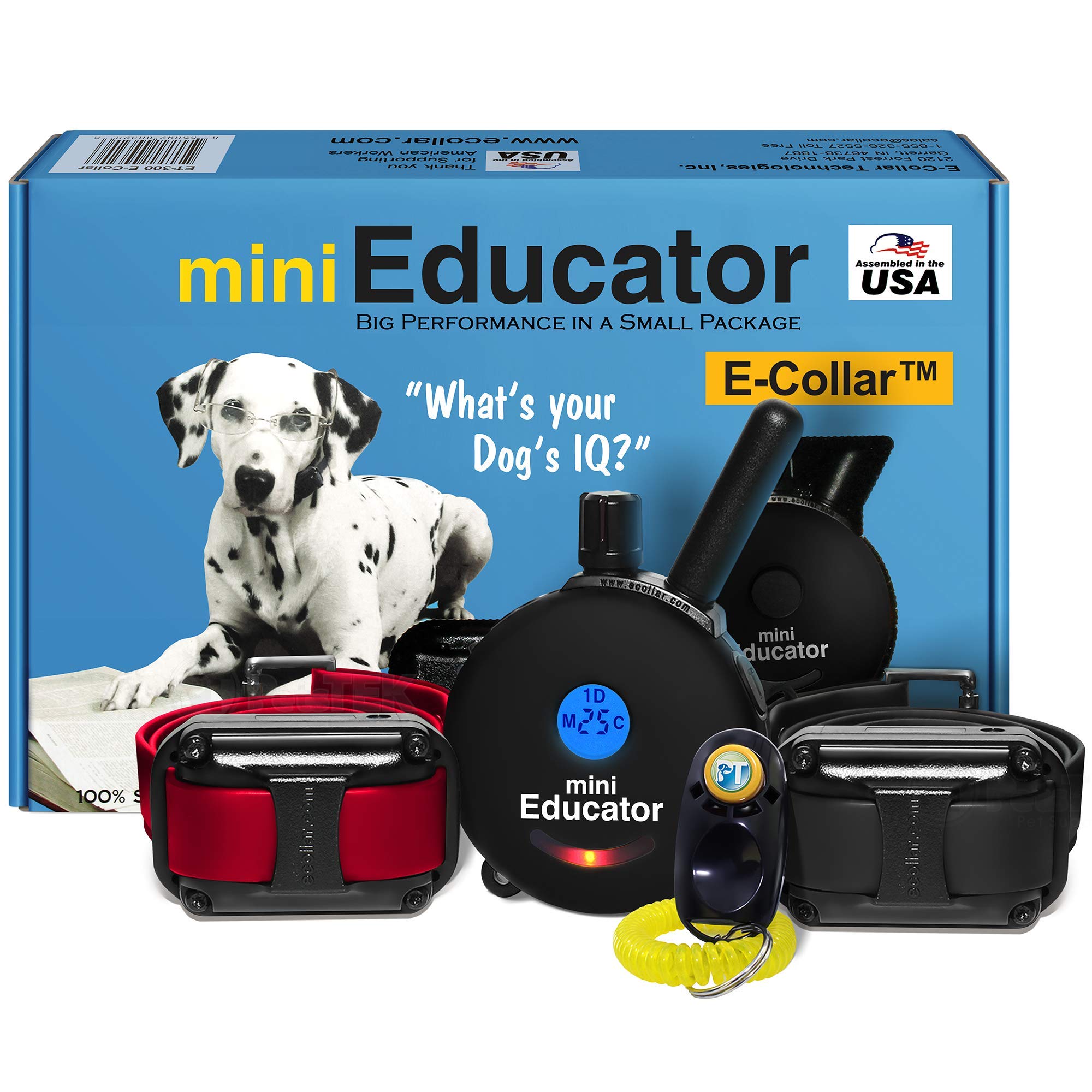 Educator Et-302 Bk - 1/2 Mile Rechargeable Dog Trainer Ecollar With Remote For Small, Medium, And Large Dogs By E-Collar Technol