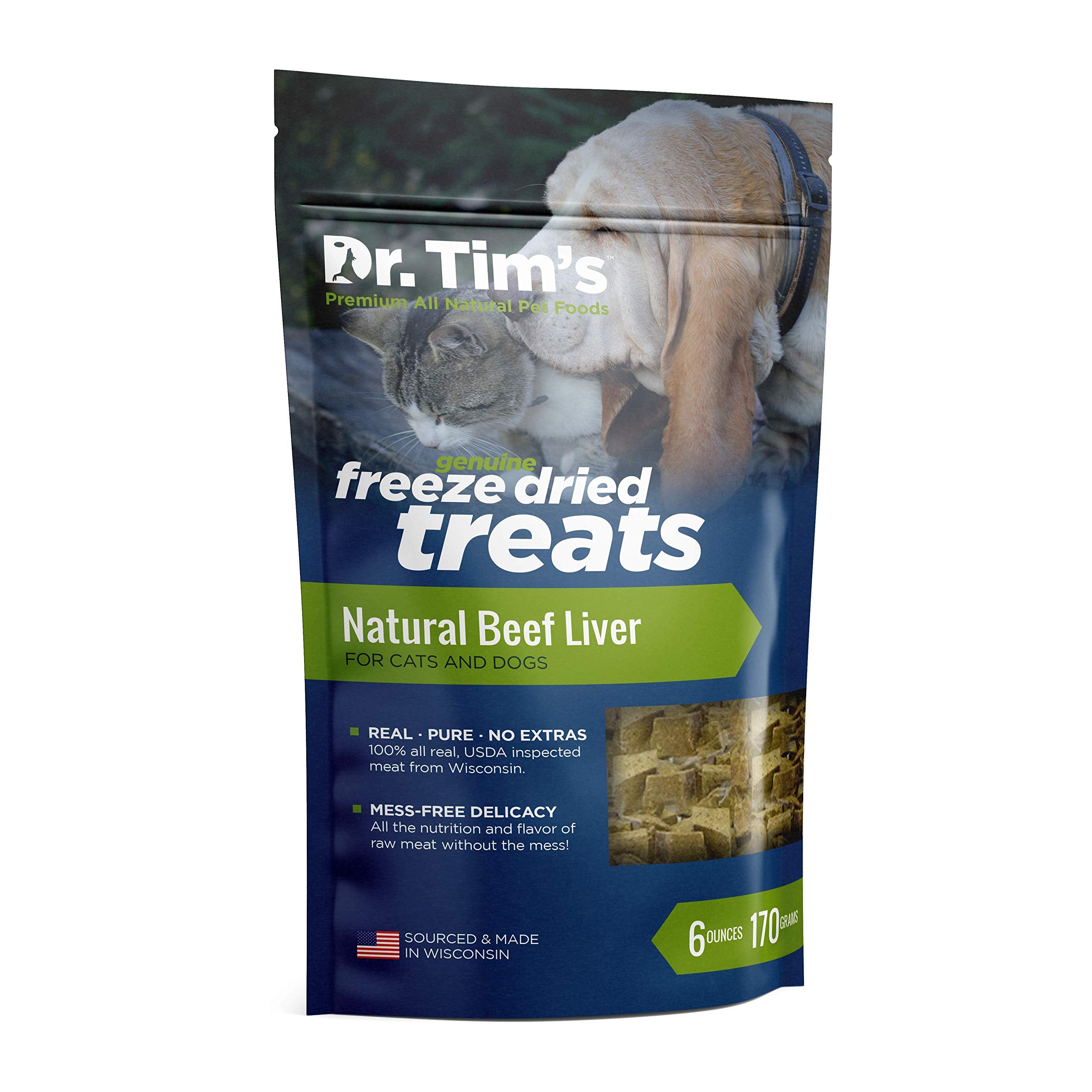 Dr. Tims Premium Freeze Dried Pet Treats, Beef Liver 6 oz. Bag