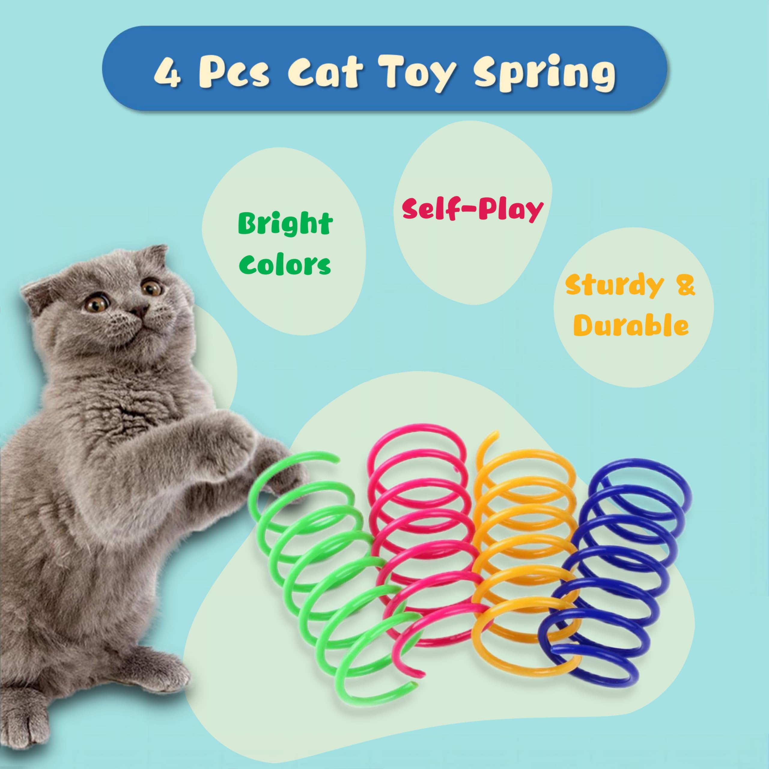 BaiKevin 30 Pcs Premium Silent Pom Pom Balls, Interactive Lightweight Pom Pom Balls, Assorted Colors Cat Balls (1.2 inches), wit