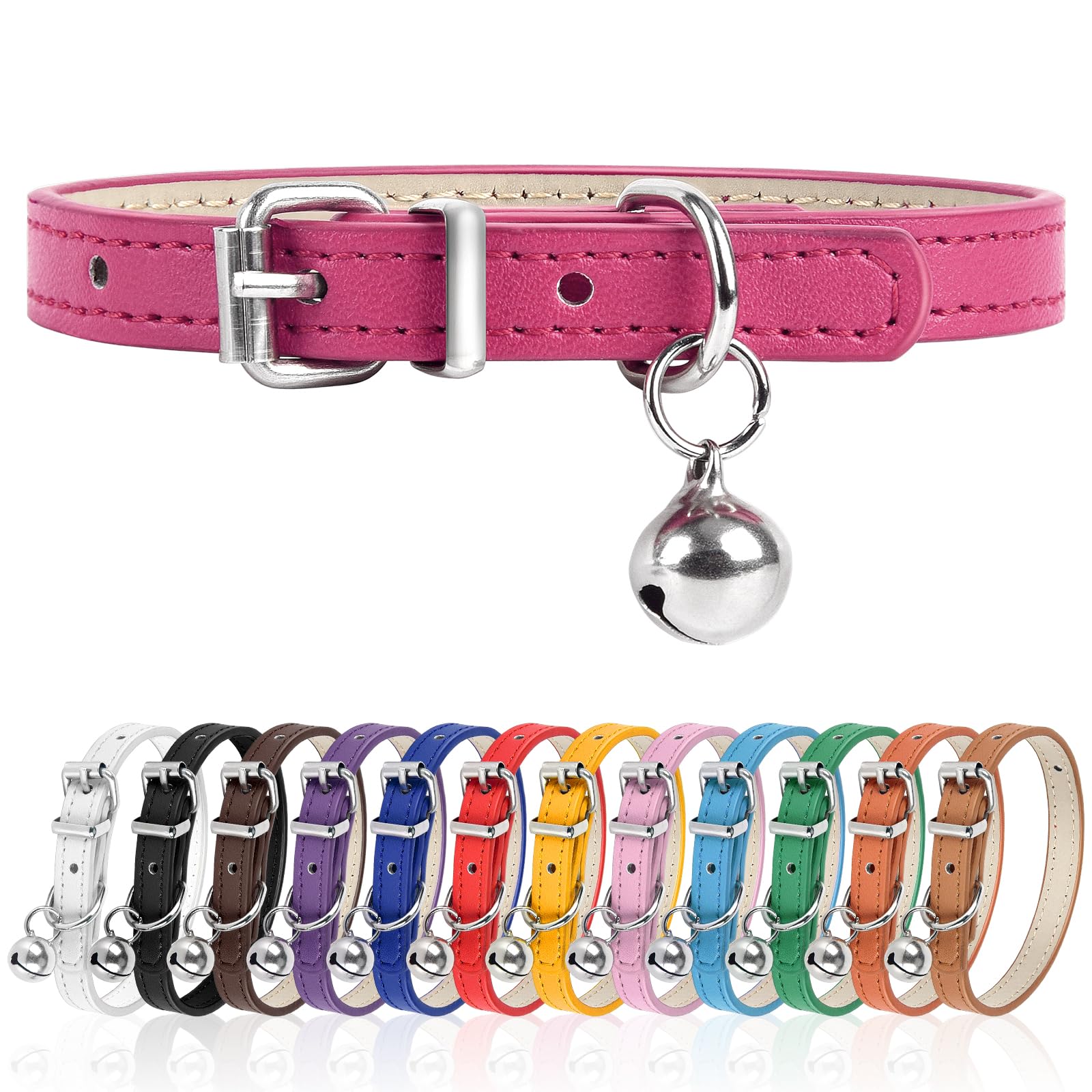 Xs Dog Collar For Teacup Adjustable Teacup Dog Collar For Small Medium Large Dogs 3/8 Inch Width (Hotpink, Xs)