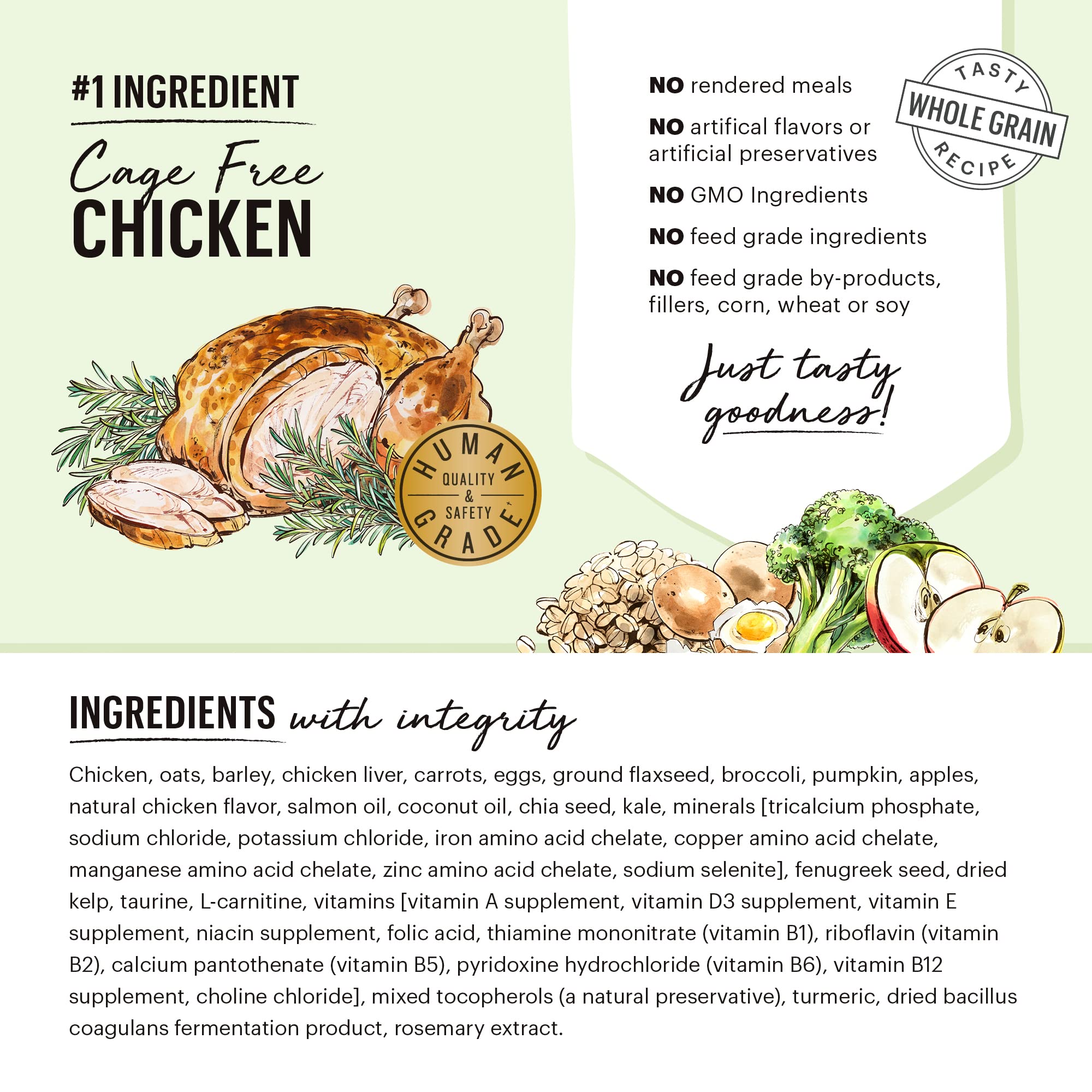The Honest Kitchen Whole Food Clusters Puppy Whole Grain Chicken Dry Dog Food, 1 lb Bag